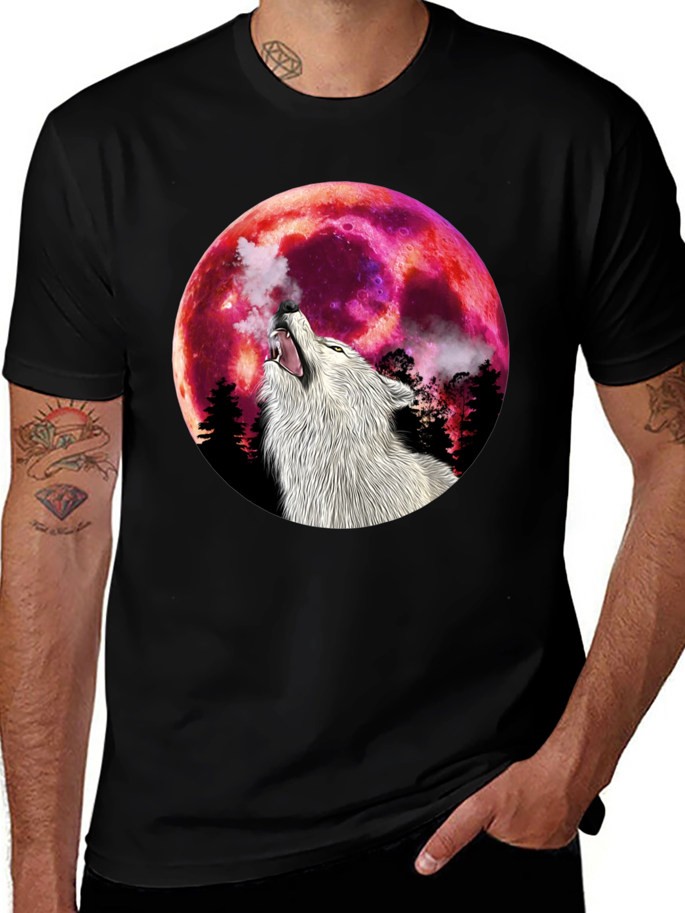 Variant 20 of Wolf Moon T-Shirt - Graphic Tee