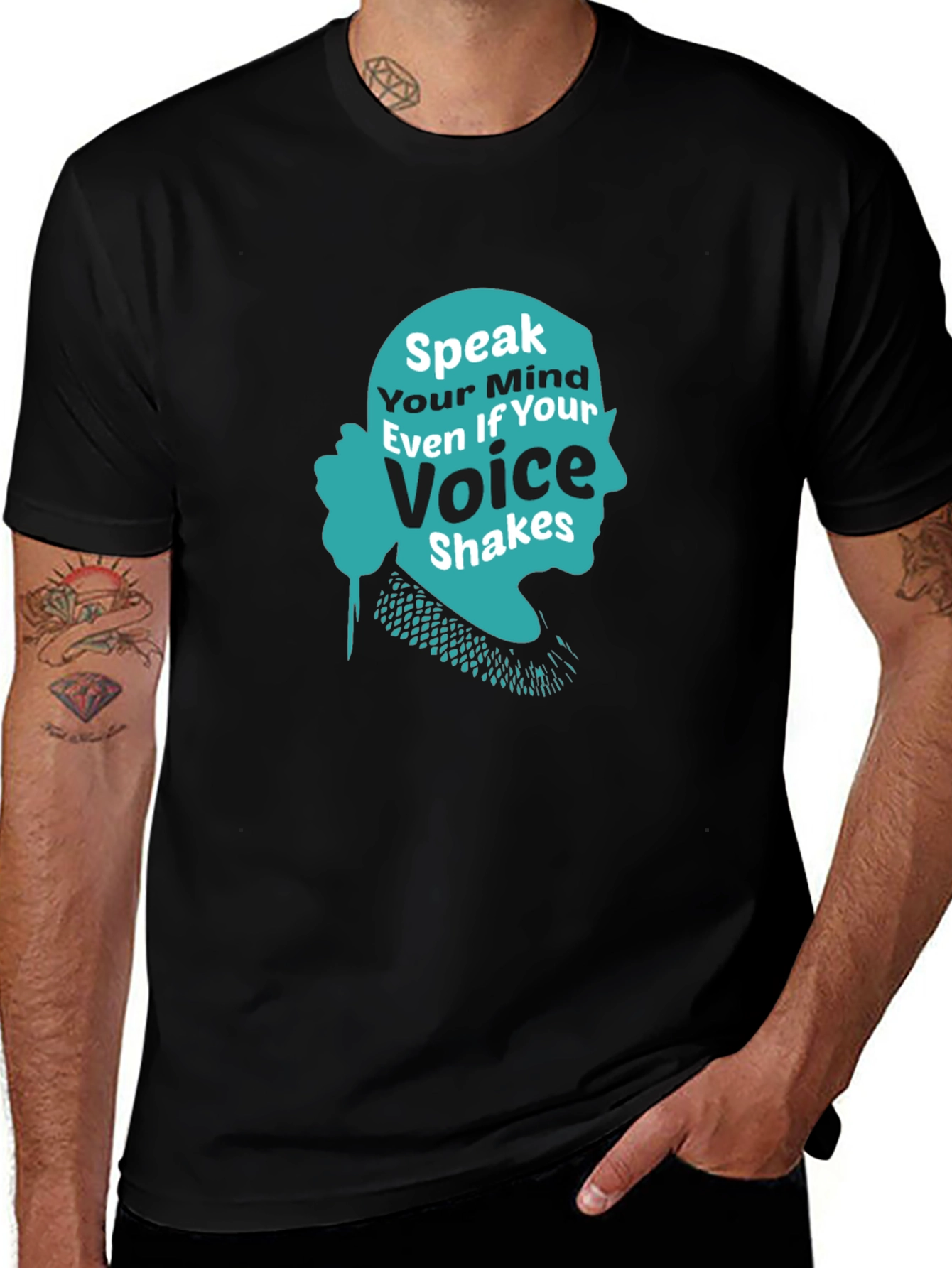 Speak Your Mind T-Shirt - RBG Silhouette