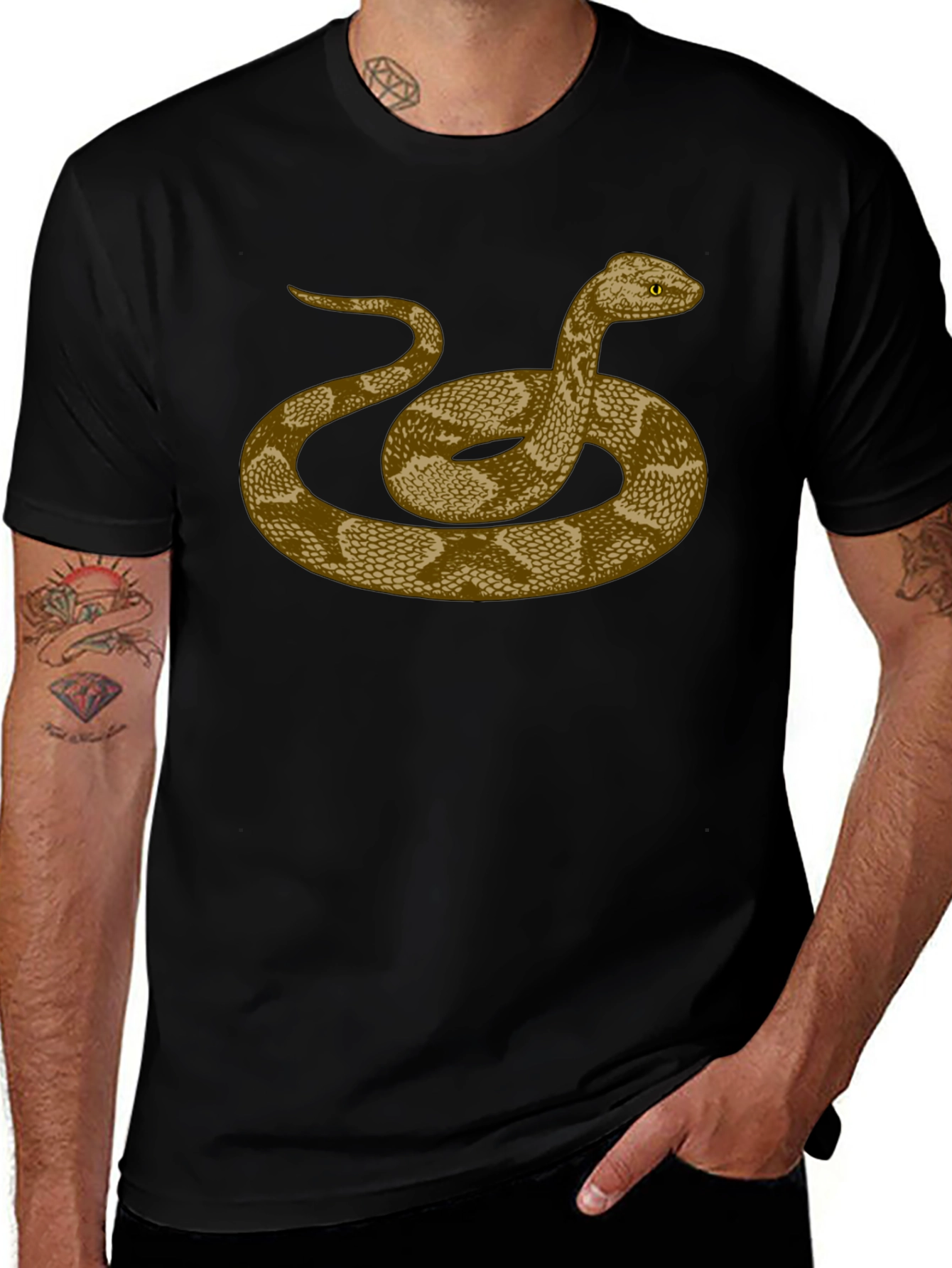 Variant 5 of Snake Graphic Tee - Cool Reptile Design