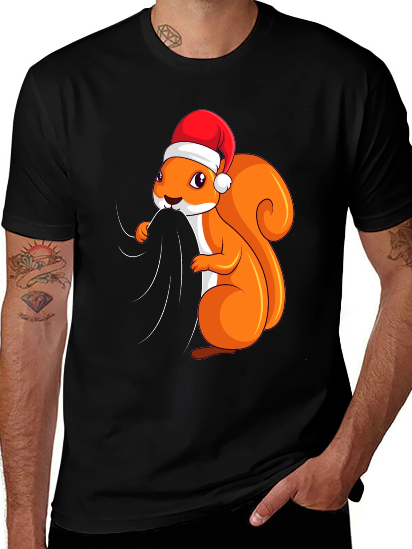 Variant 23 of Festive Squirrel Graphic Tee
