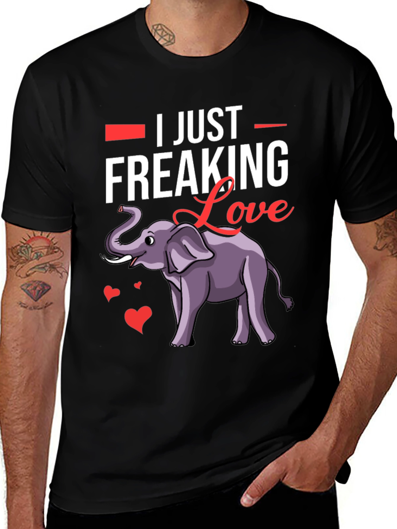Variant 15 of I Just Freaking Love Elephants T-Shirt