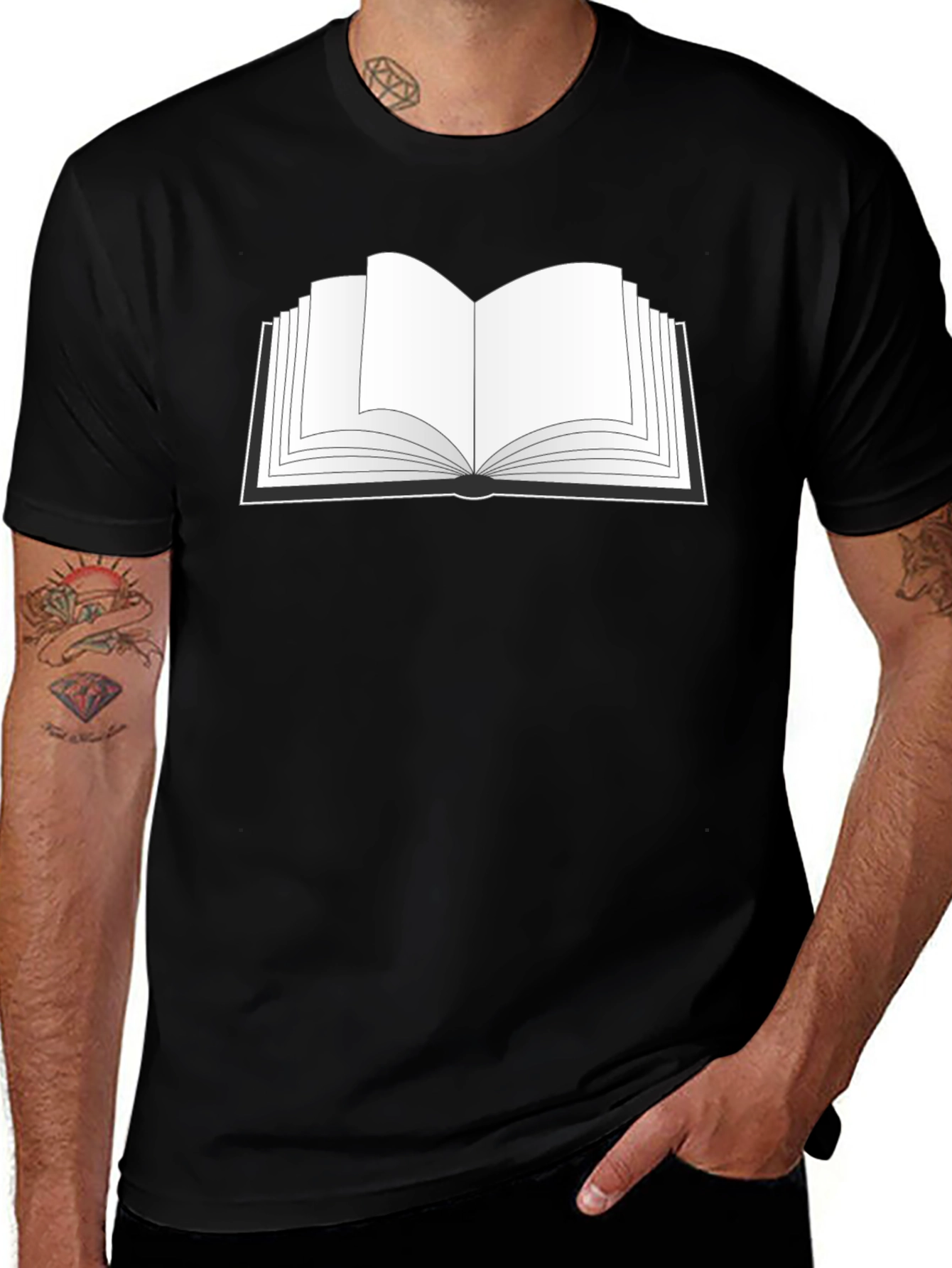 Variant 19 of Open Book Graphic Tee - Read More T-Shirt