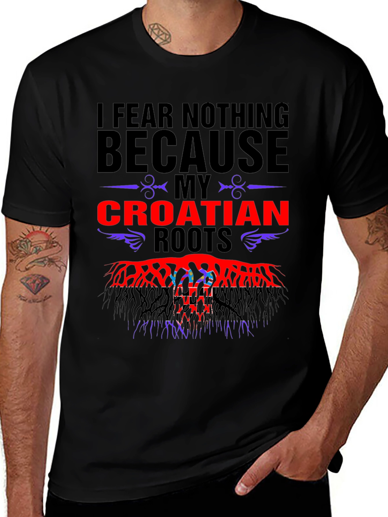 Croatian Roots Graphic Tee - I Fear Nothing