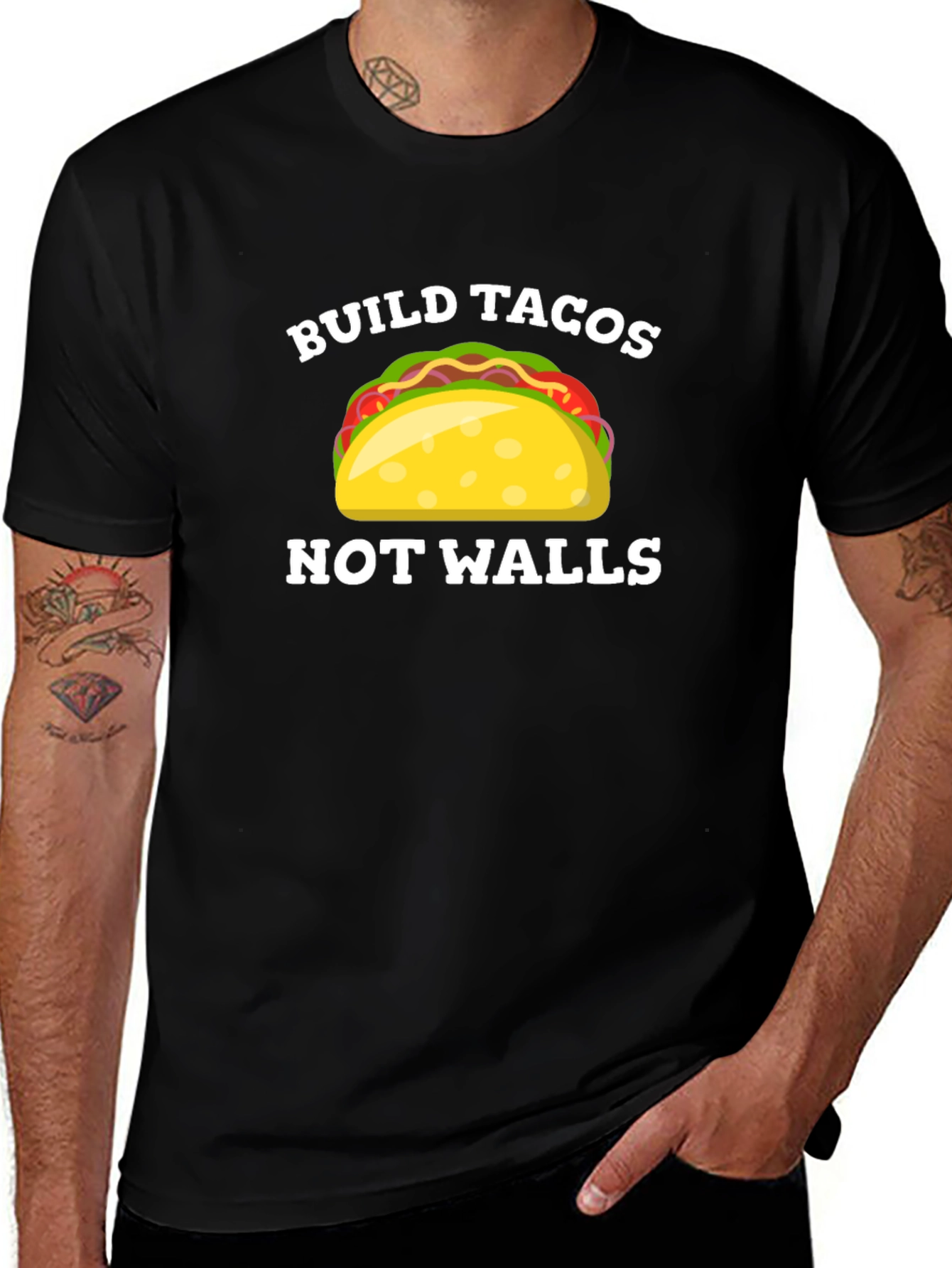 Variant 15 of Build Tacos Not Walls T-Shirt