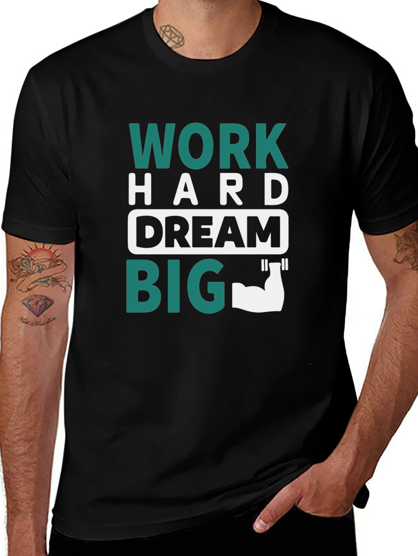 Variant 6 of Work Hard Dream Big Graphic Tee