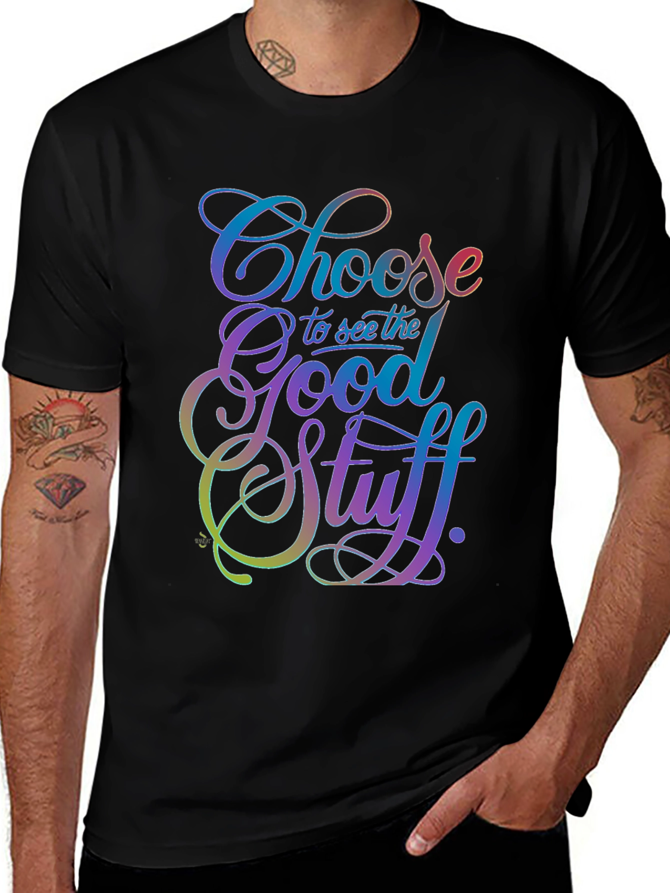 Variant 21 of Choose the Good Stuff Black T-Shirt
