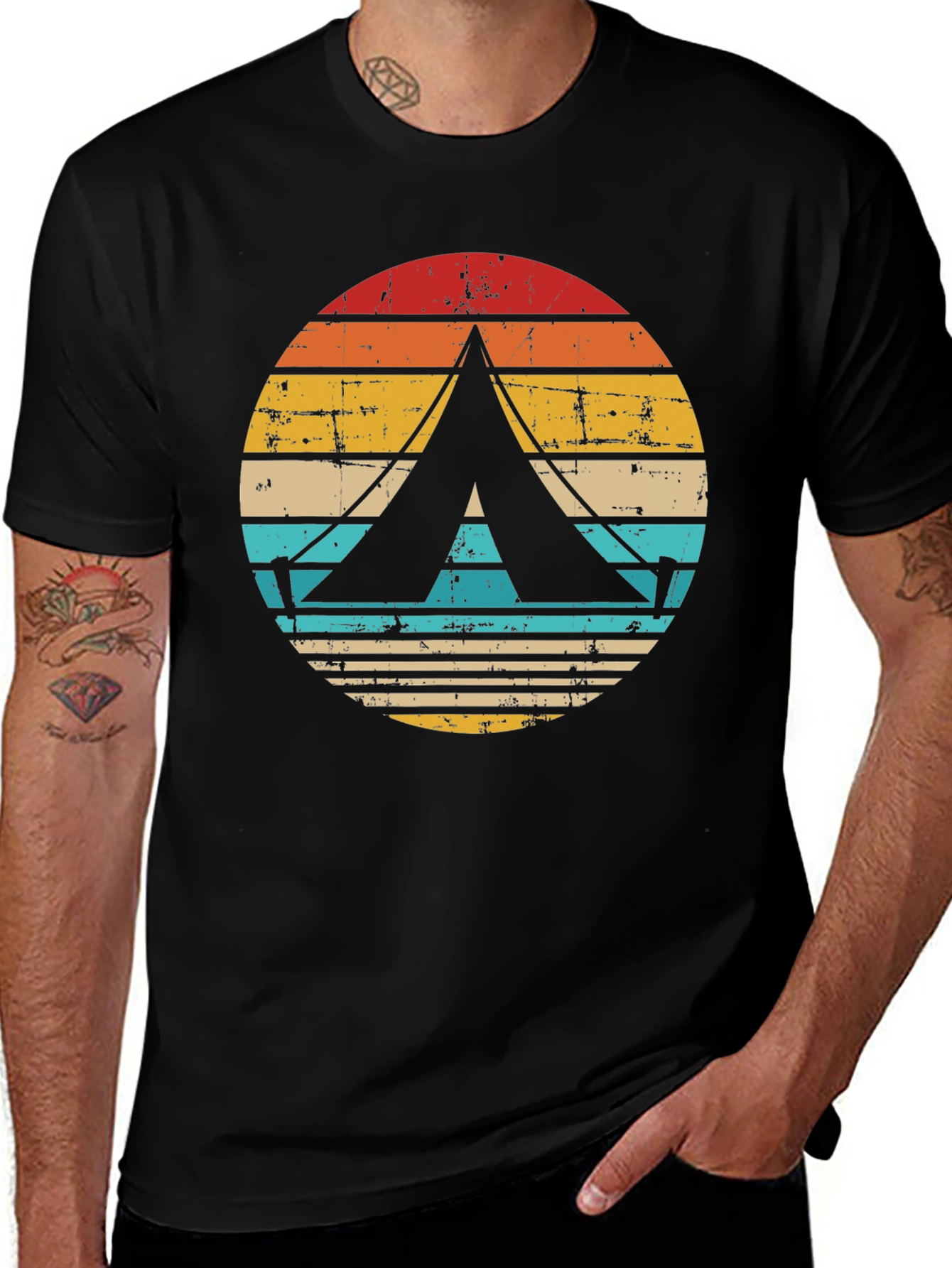 Variant 22 of Retro Camping Tent Graphic Tee - Adventure Ready!