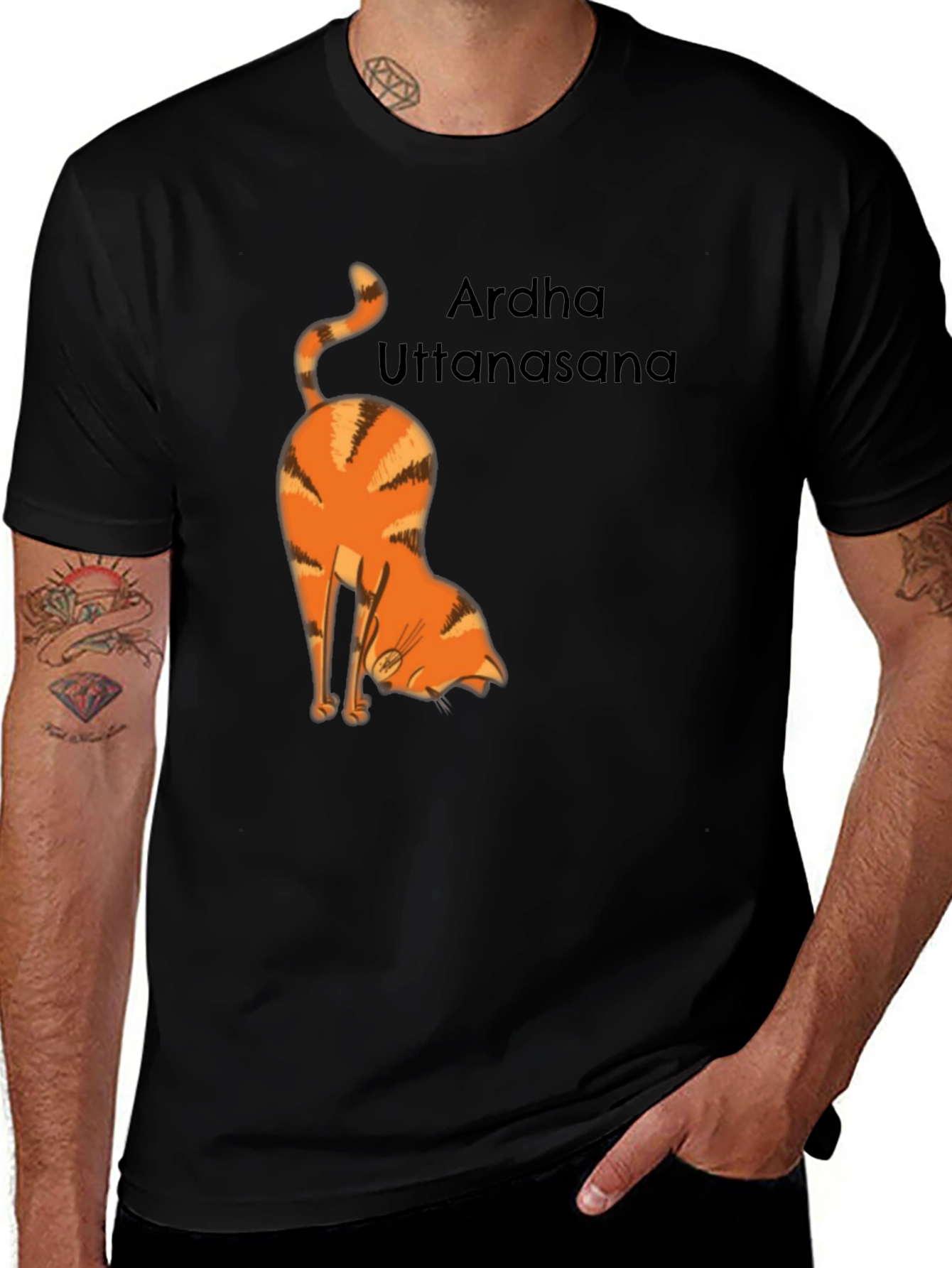 Variant 20 of Yoga Cat T-Shirt - Arda Uttanasana Pose