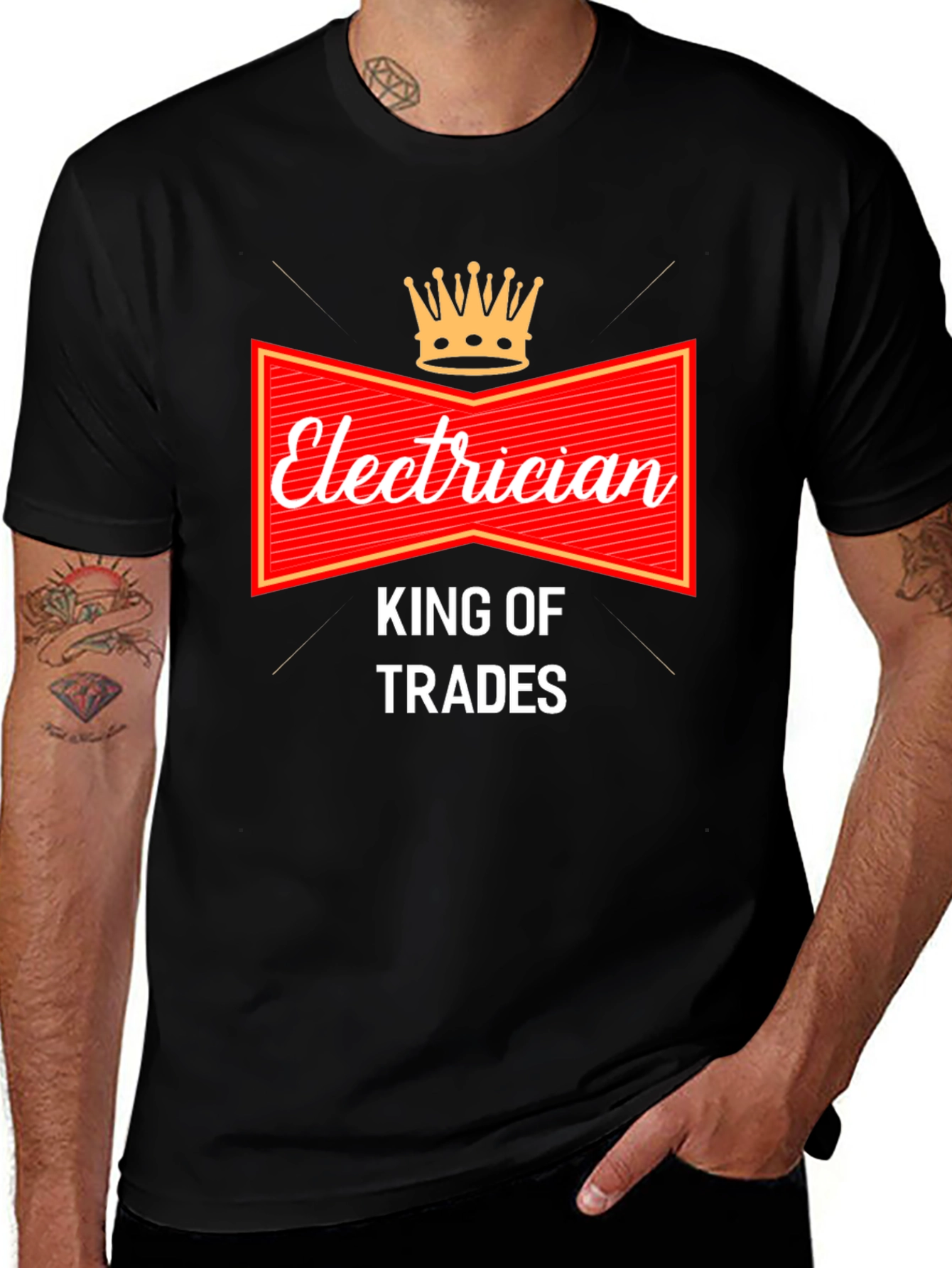 Variant 4 of Electrician King of Trades Funny T-Shirt