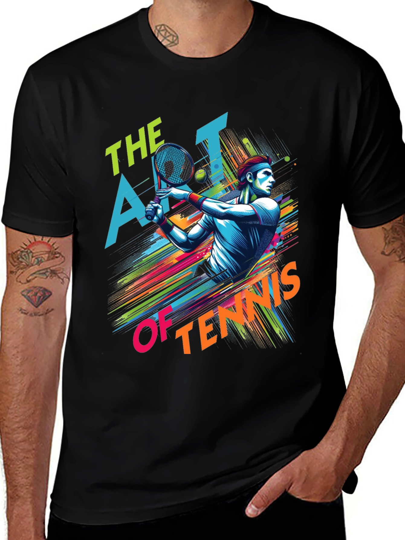 Variant 8 of Art of Tennis Graphic T-Shirt