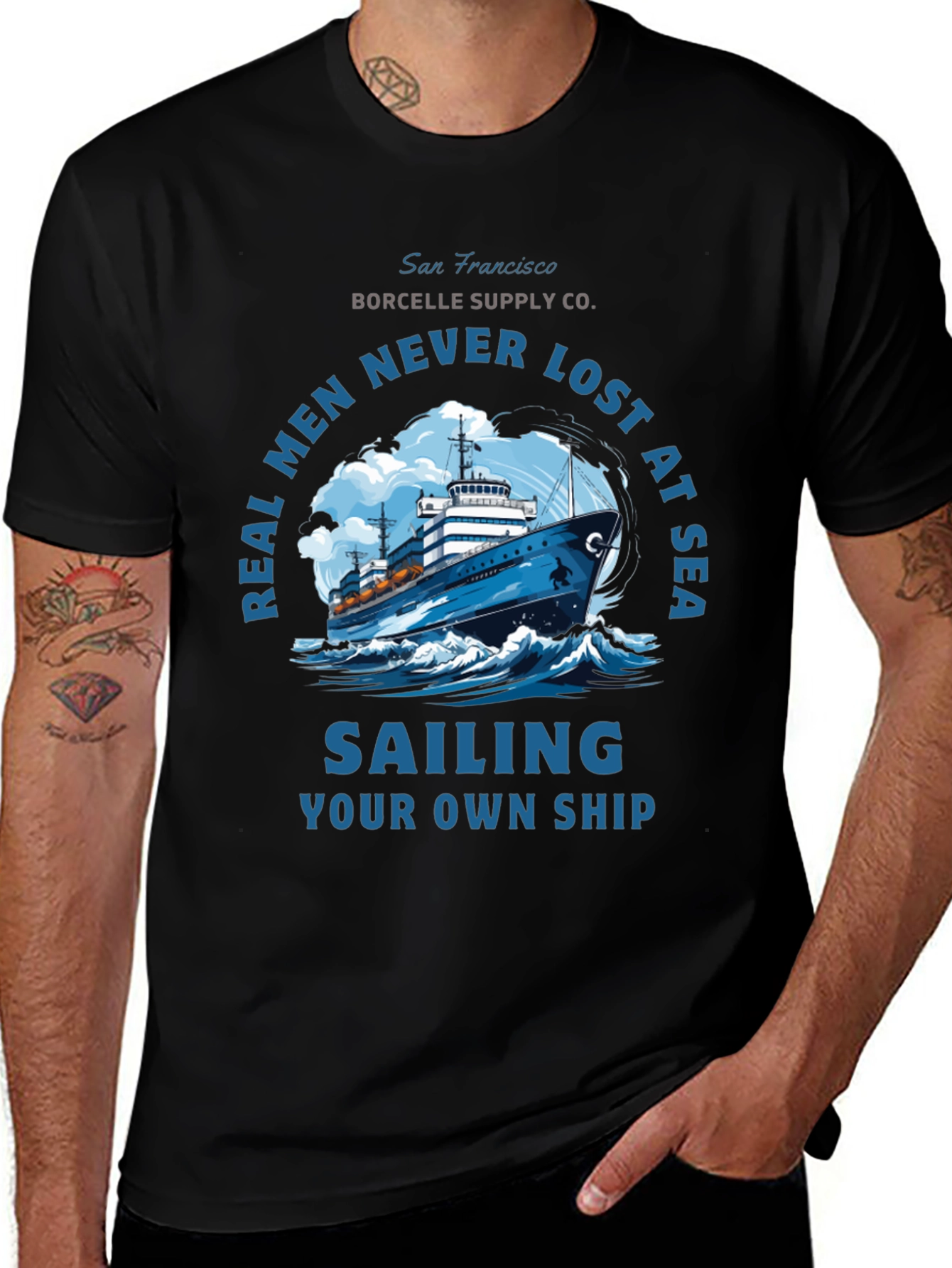 Variant 18 of San Francisco Sailing Ship T-Shirt