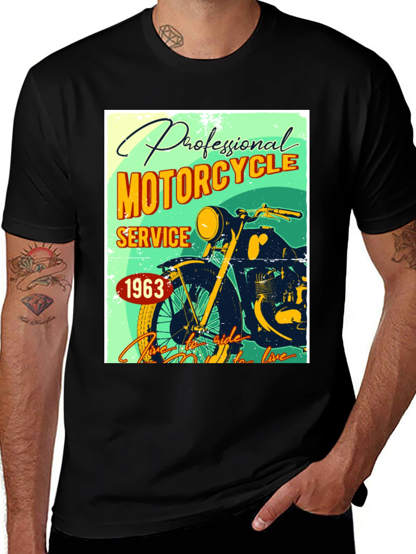 Variant 27 of Vintage Motorcycle Service T-Shirt