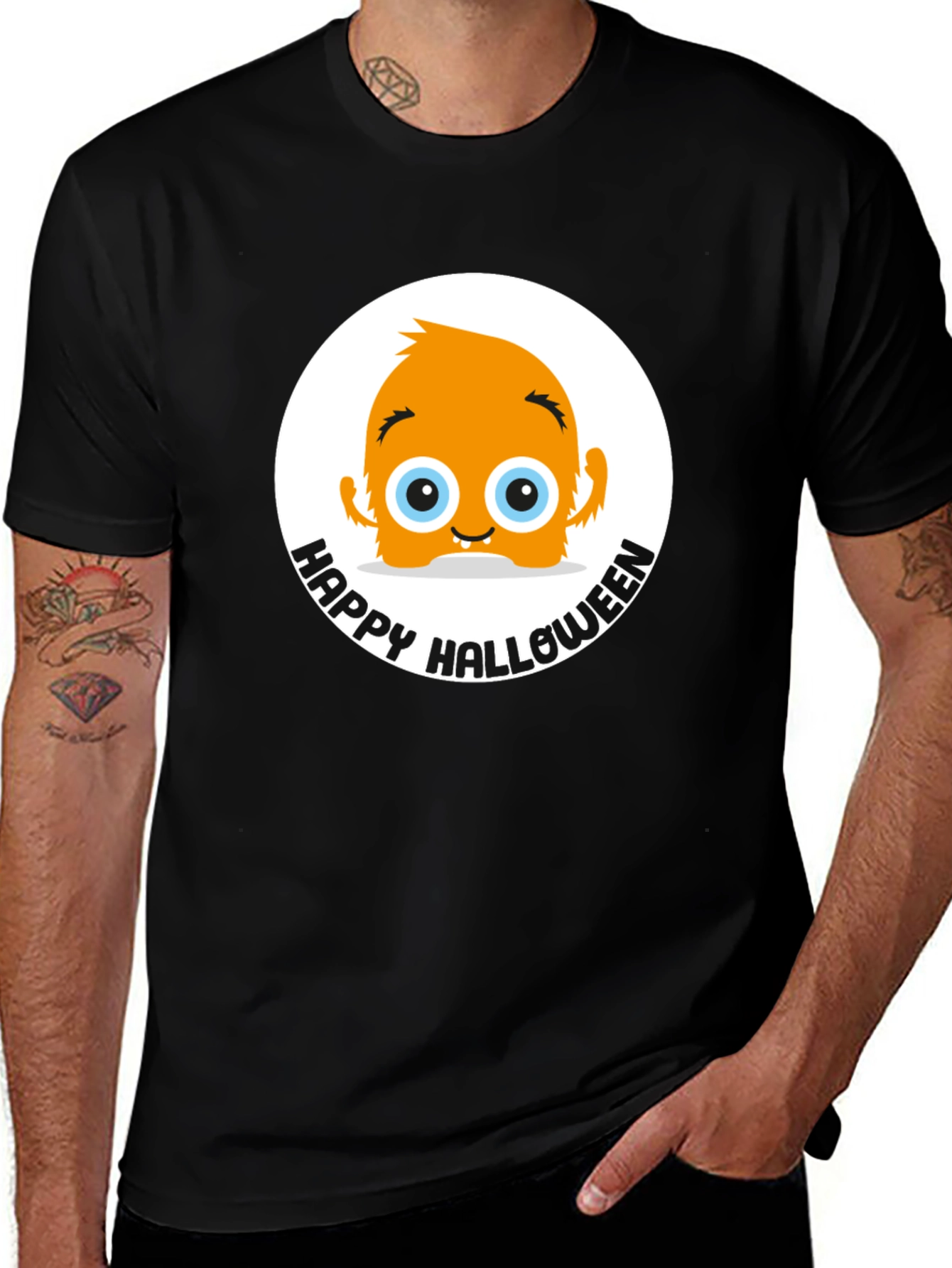 Happy Halloween Monster Graphic T-Shirt