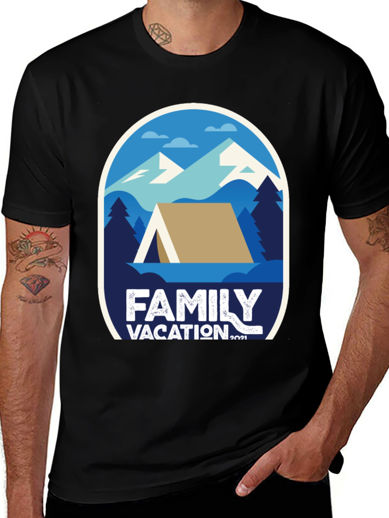 Family Vacation 2021 T-Shirt - Camping Adventure Tee