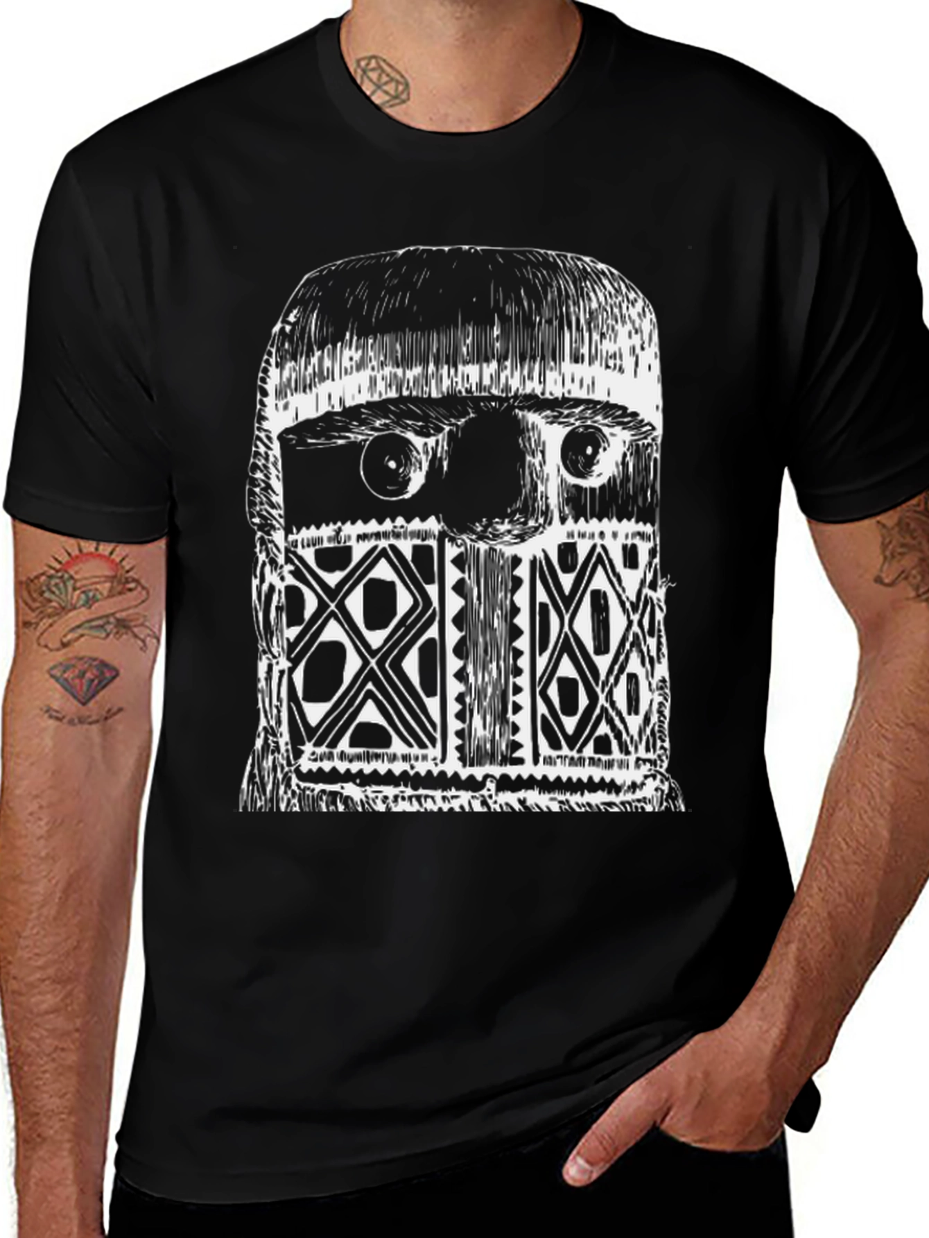 Variant 29 of Tribal Art Graphic Print T-Shirt - Unique Design