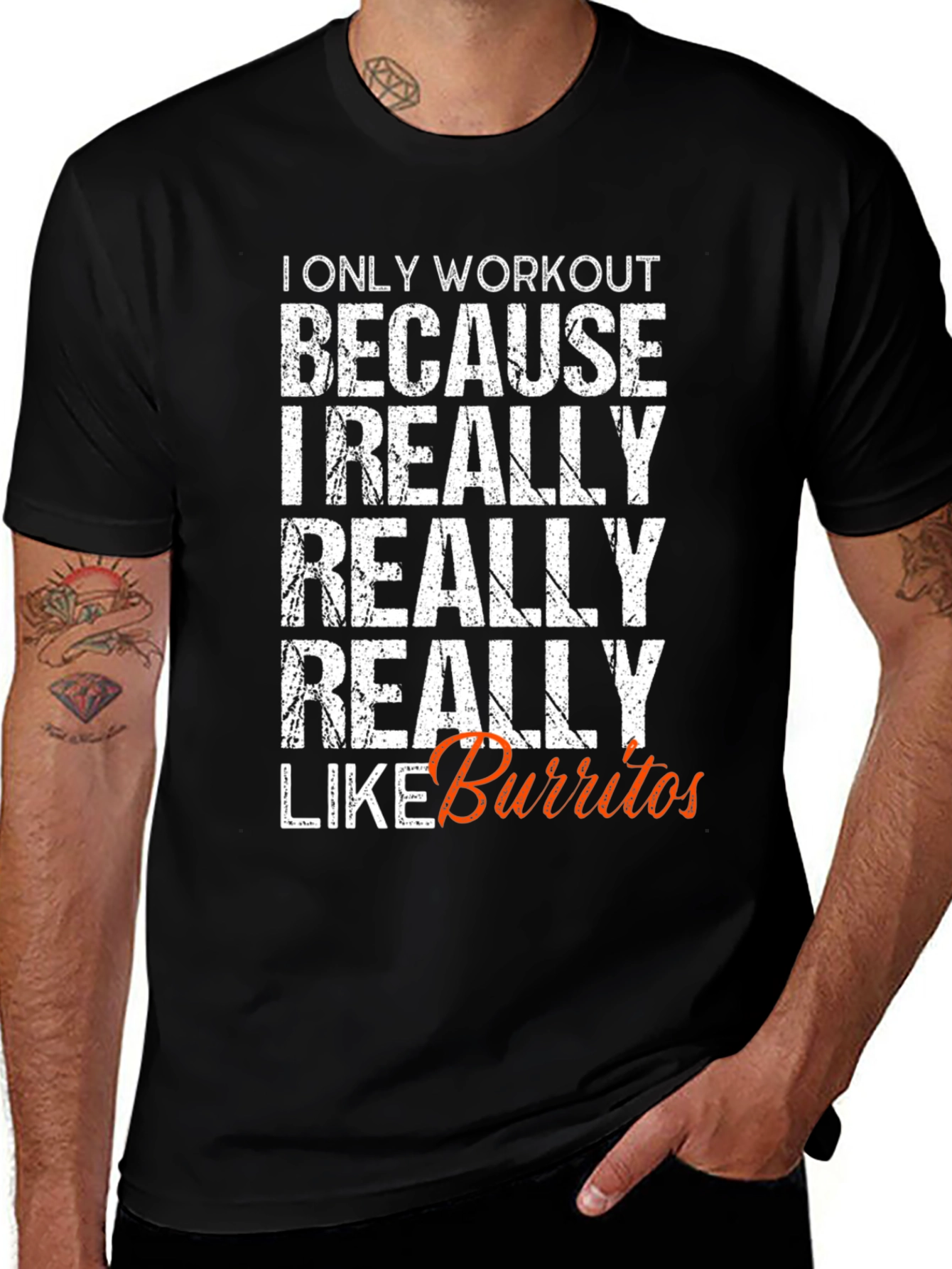 Variant 21 of Workout for Burritos Funny T-Shirt