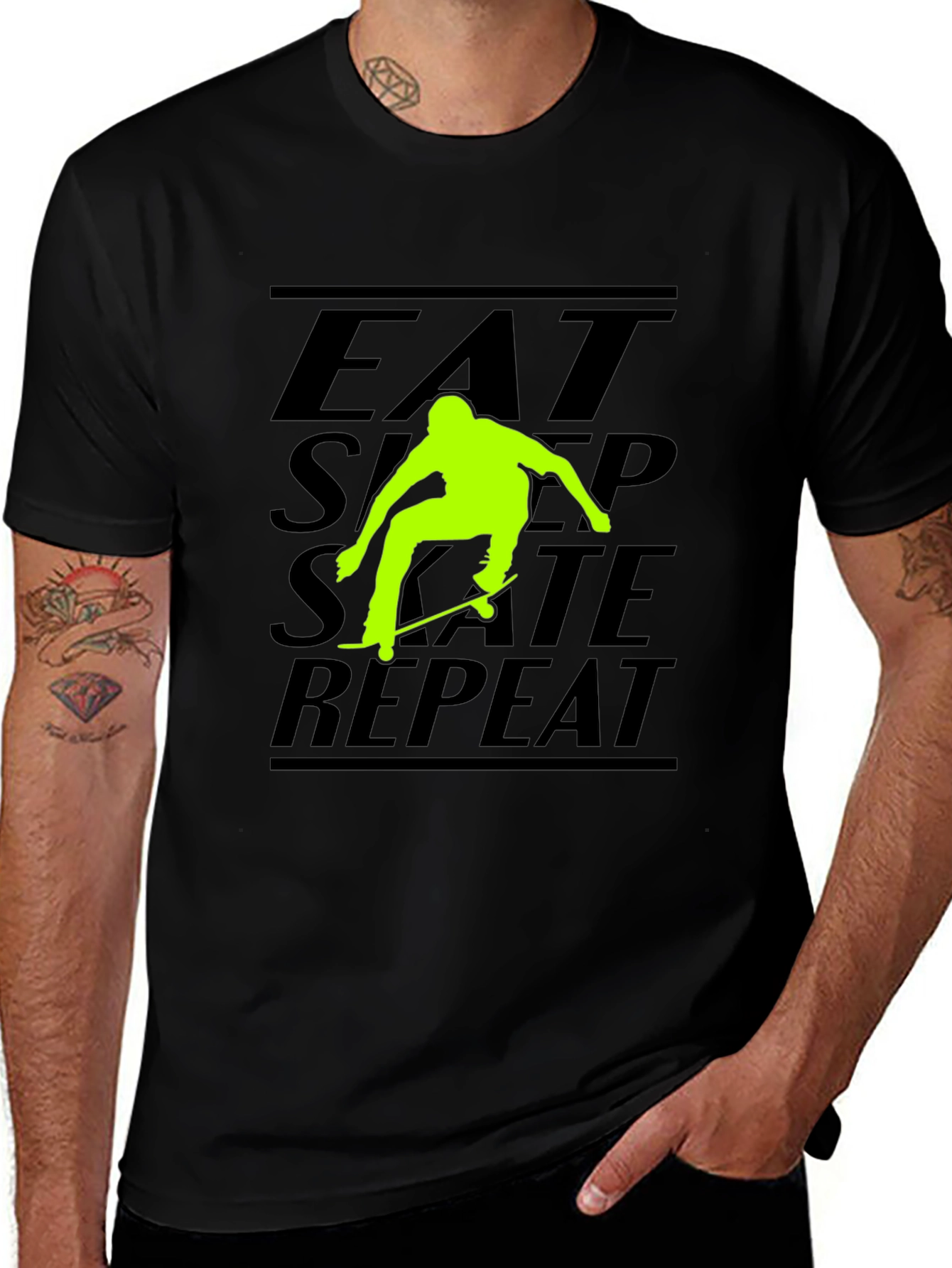 Variant 16 of Eat Sleep Skate Repeat T-Shirt