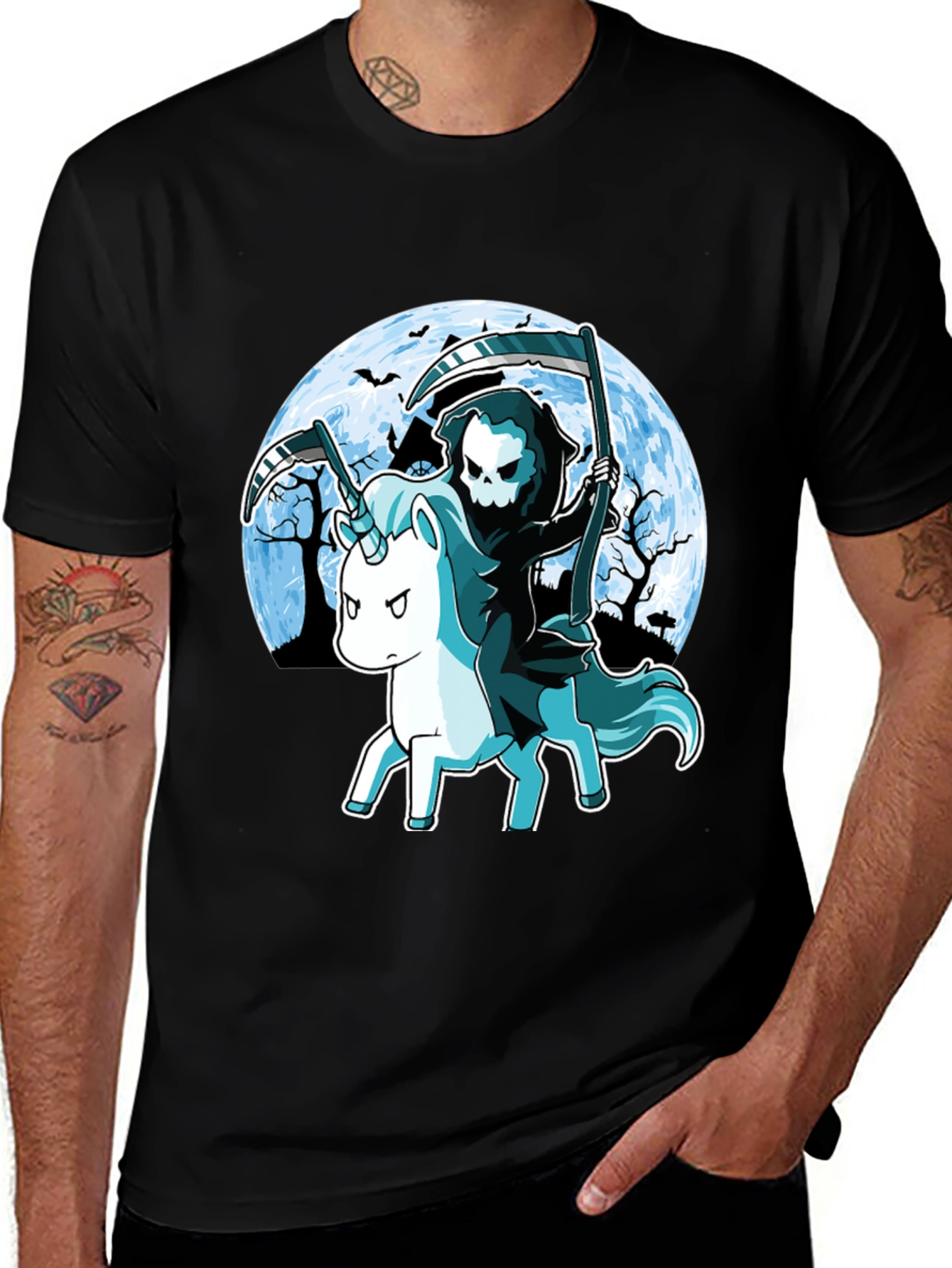 Grim Reaper Unicorn T-Shirt