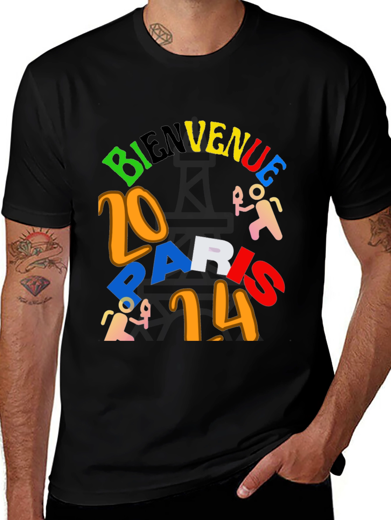 Variant 28 of Bienvenue Paris 2014 Graphic T-Shirt