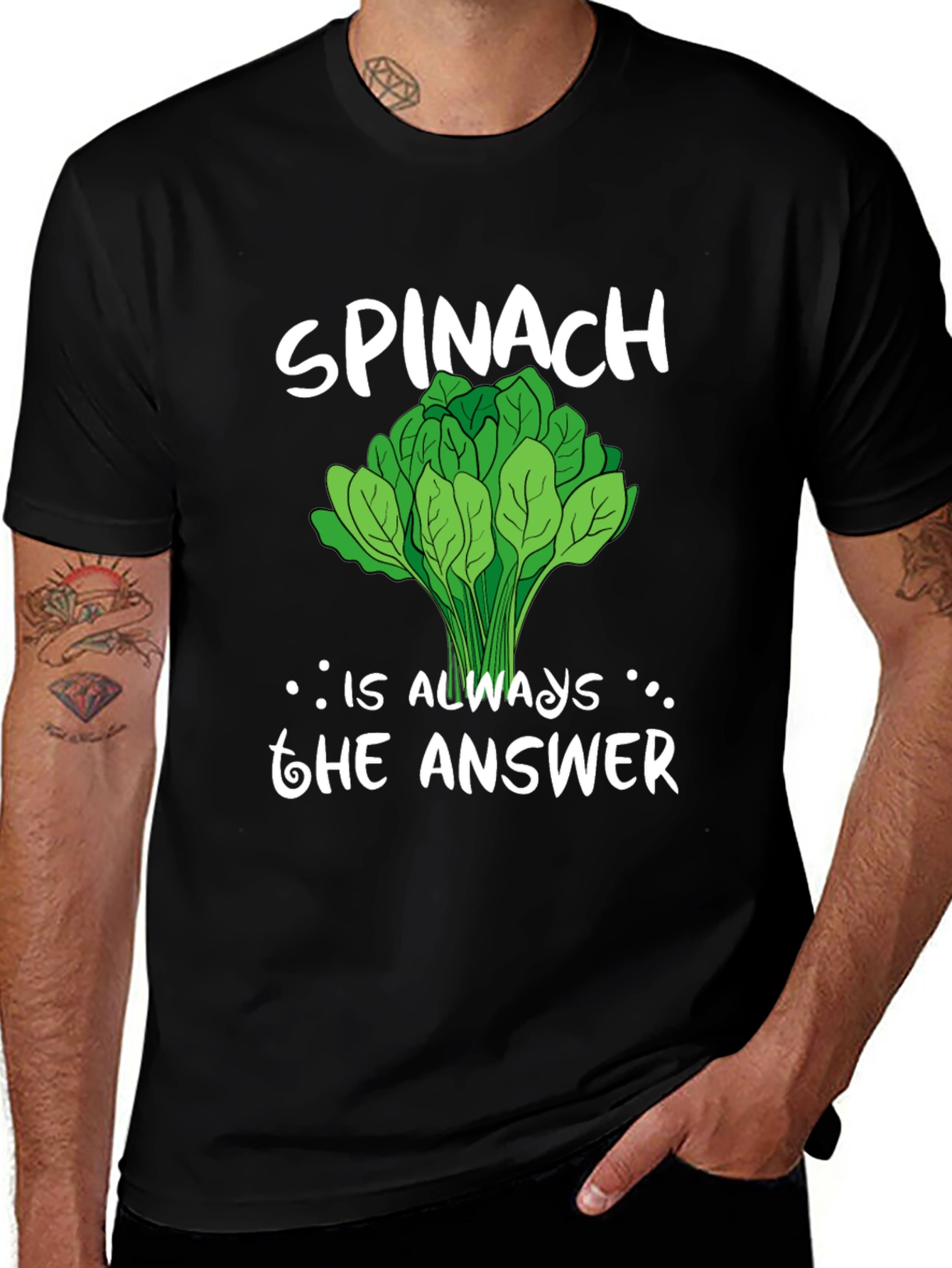 Variant 26 of Spinach is Always the Answer Graphic Tee