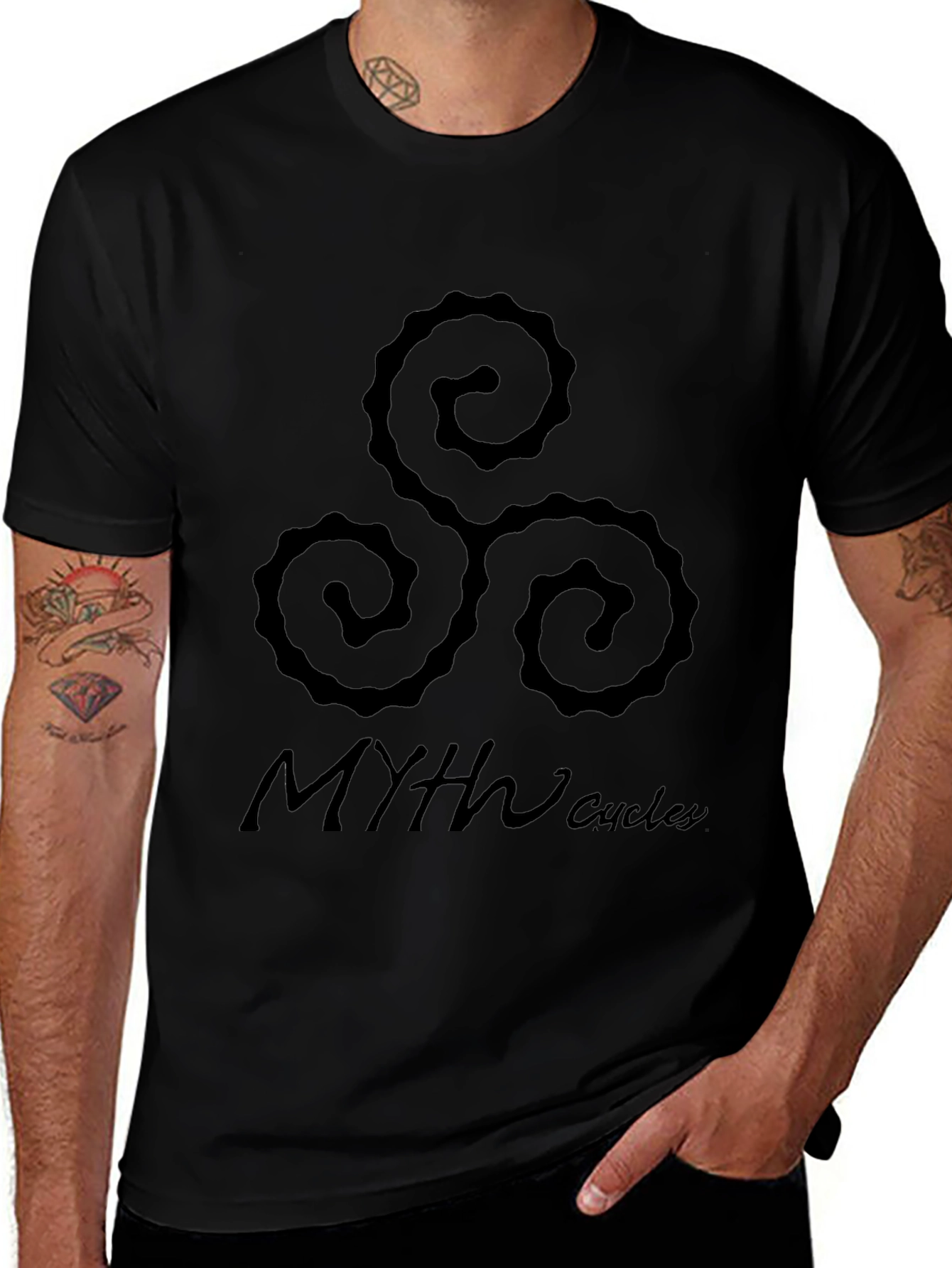 Myth Cycles Black Graphic Tee