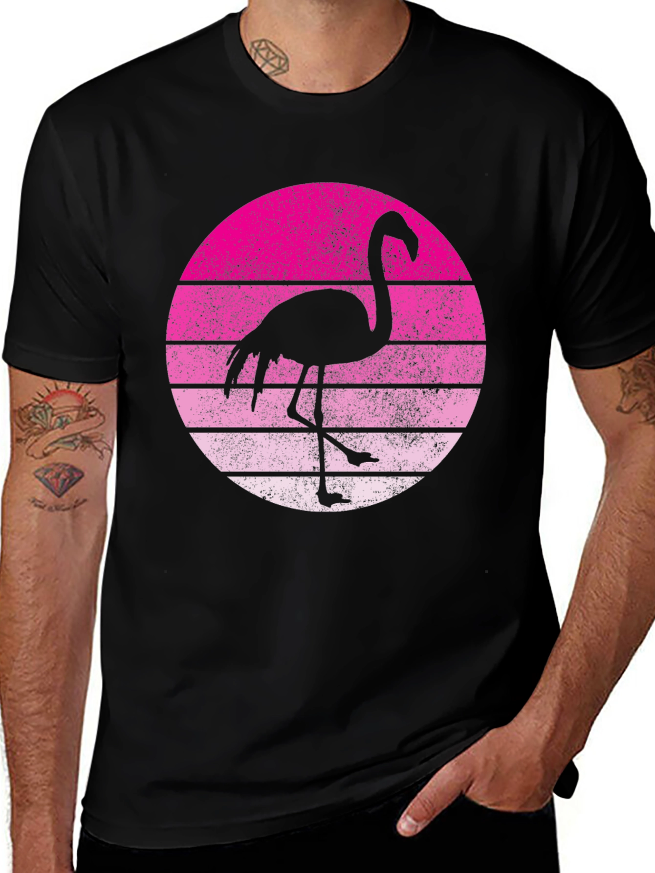 Variant 28 of Retro Flamingo Graphic Tee - Stylish Summer T-Shirt