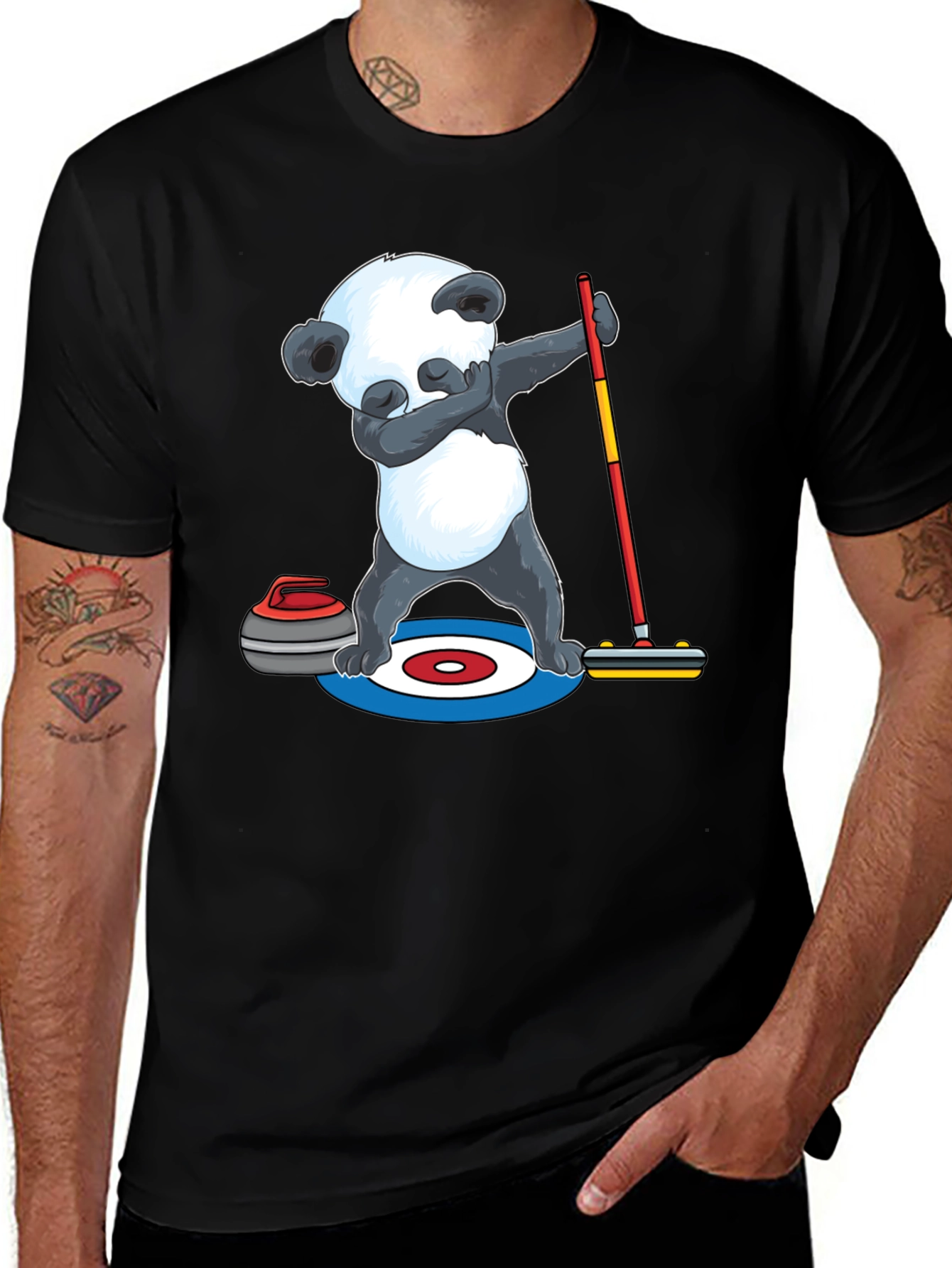 Panda Dab Curling T-Shirt