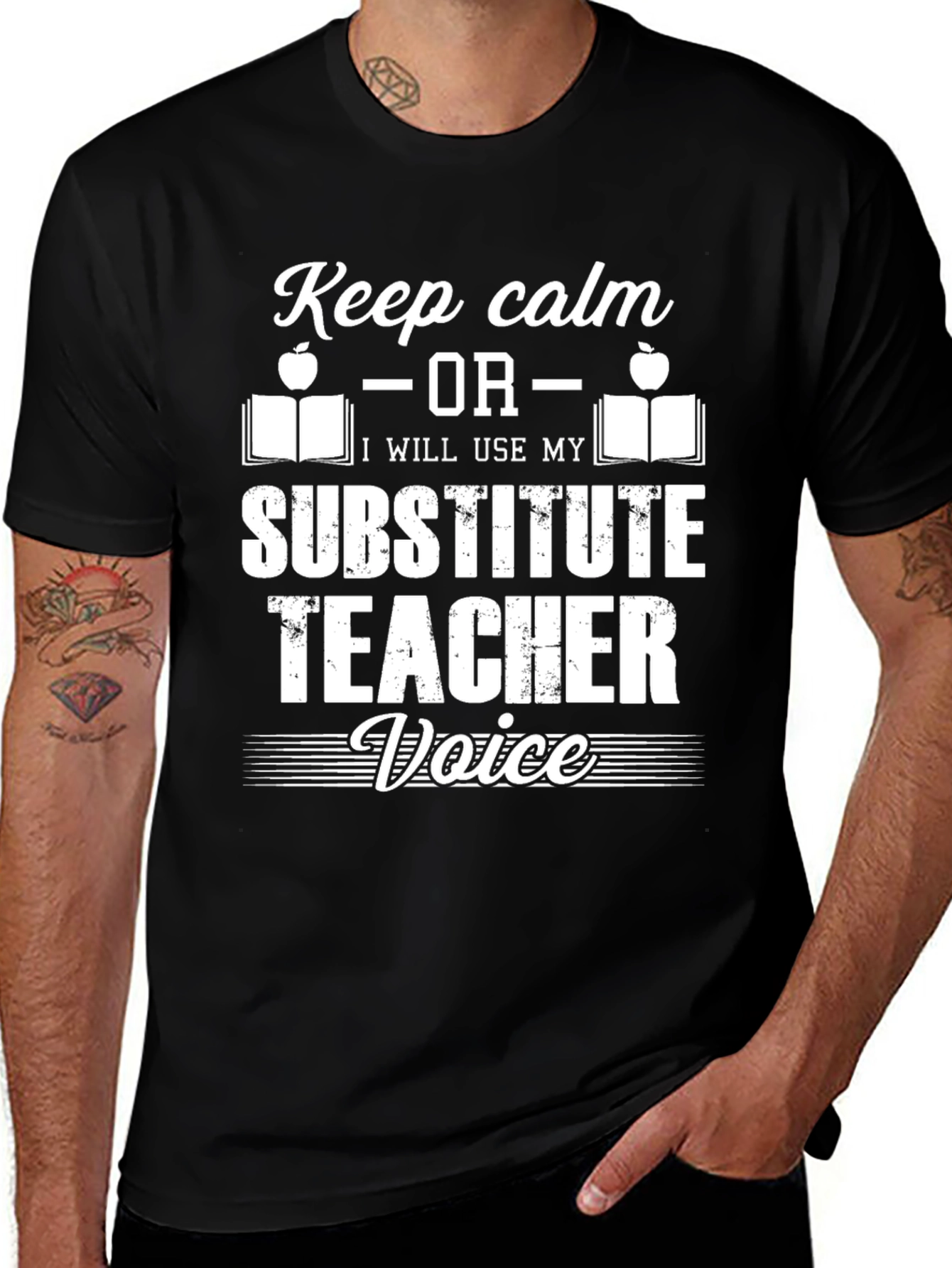 Variant 6 of Substitute Teacher T-Shirt: Keep Calm or Else!