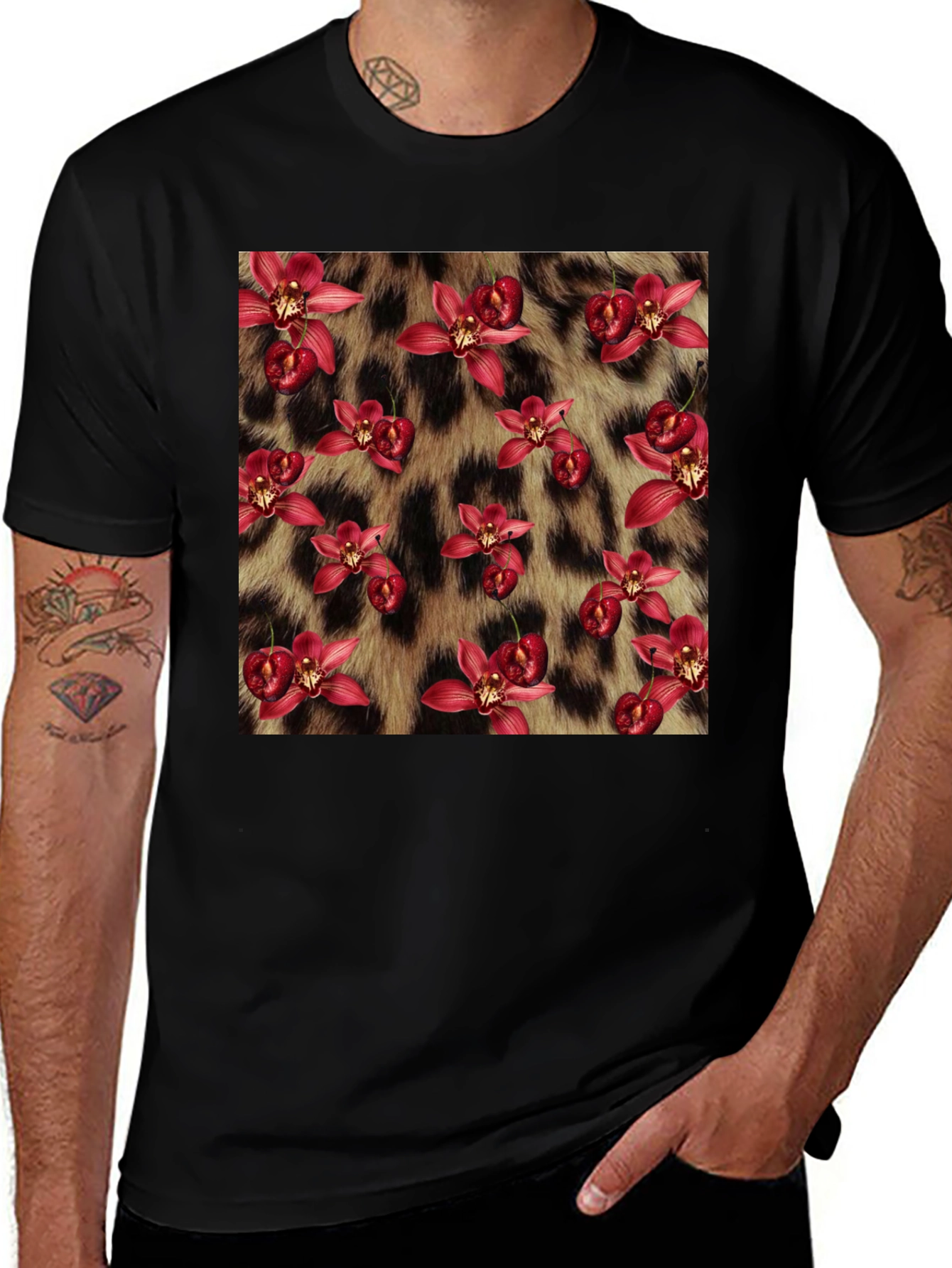 Variant 30 of Leopard Print Orchid T-Shirt