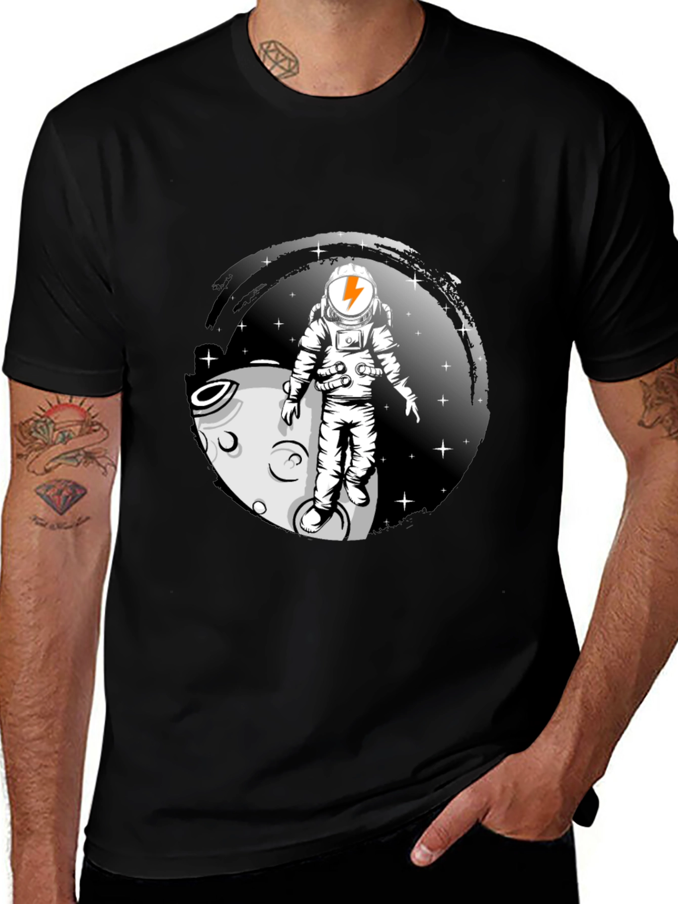 Variant 8 of Astronaut Moon Landing Graphic T-Shirt