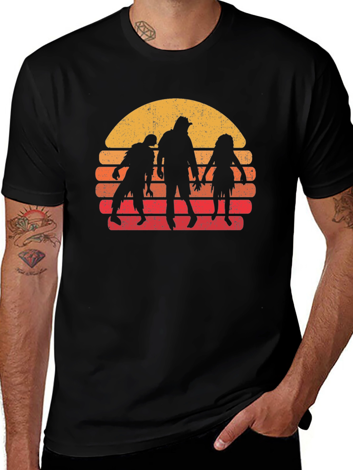 Variant 29 of Zombie Sunset T-Shirt - Halloween Style
