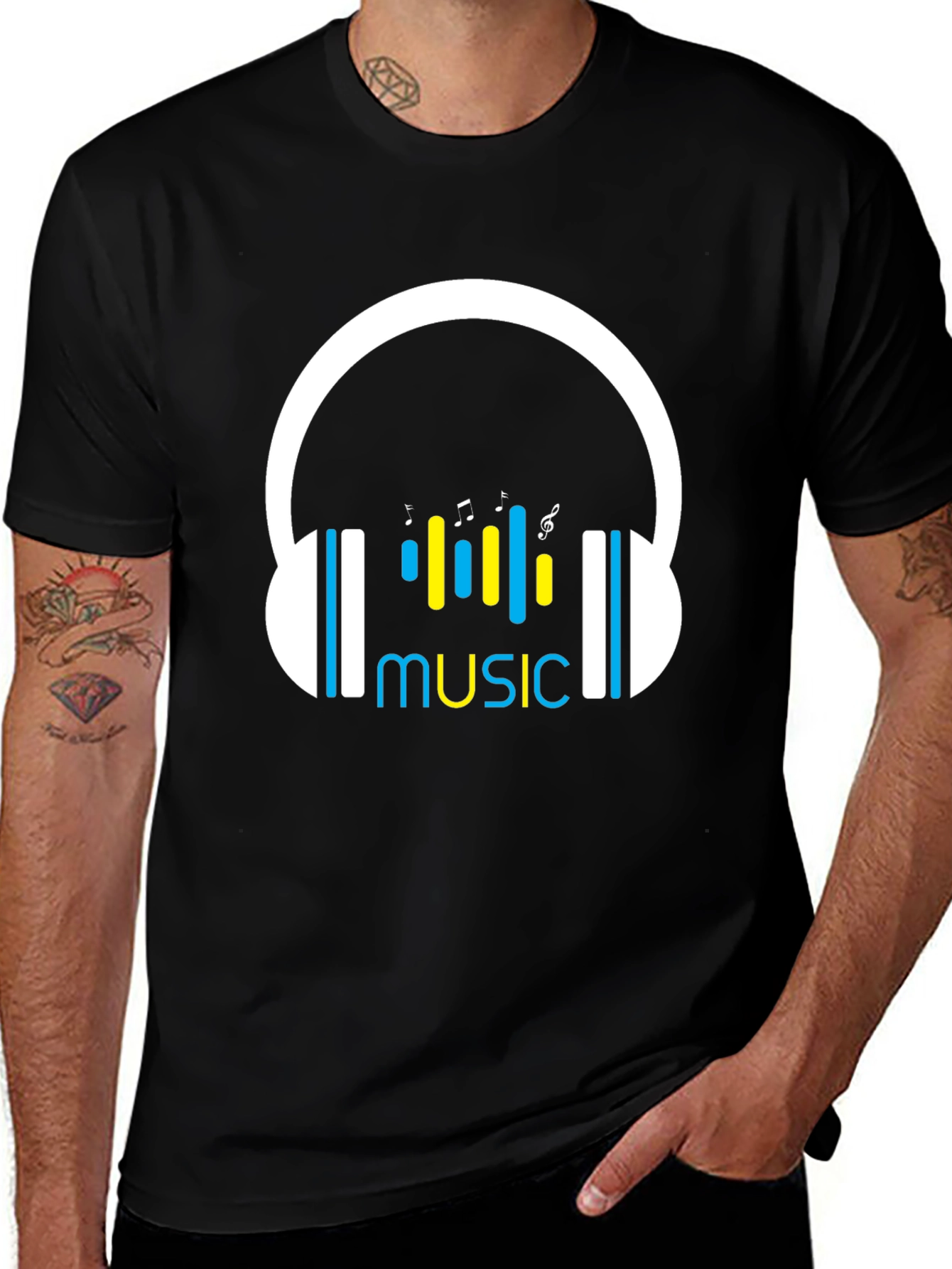 Variant 26 of Music Headphones Graphic T-Shirt
