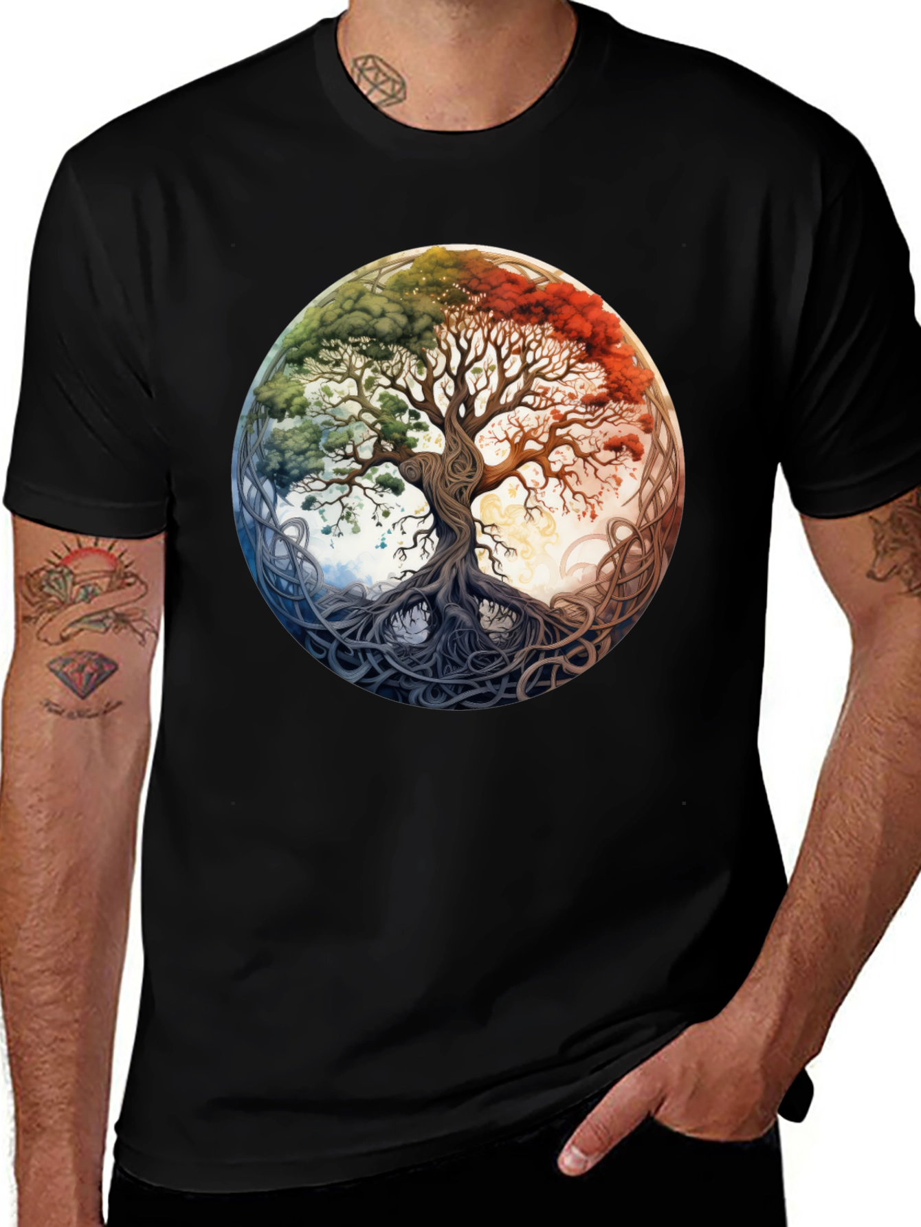 Celtic Tree of Life T-Shirt - Yggdrasil Design