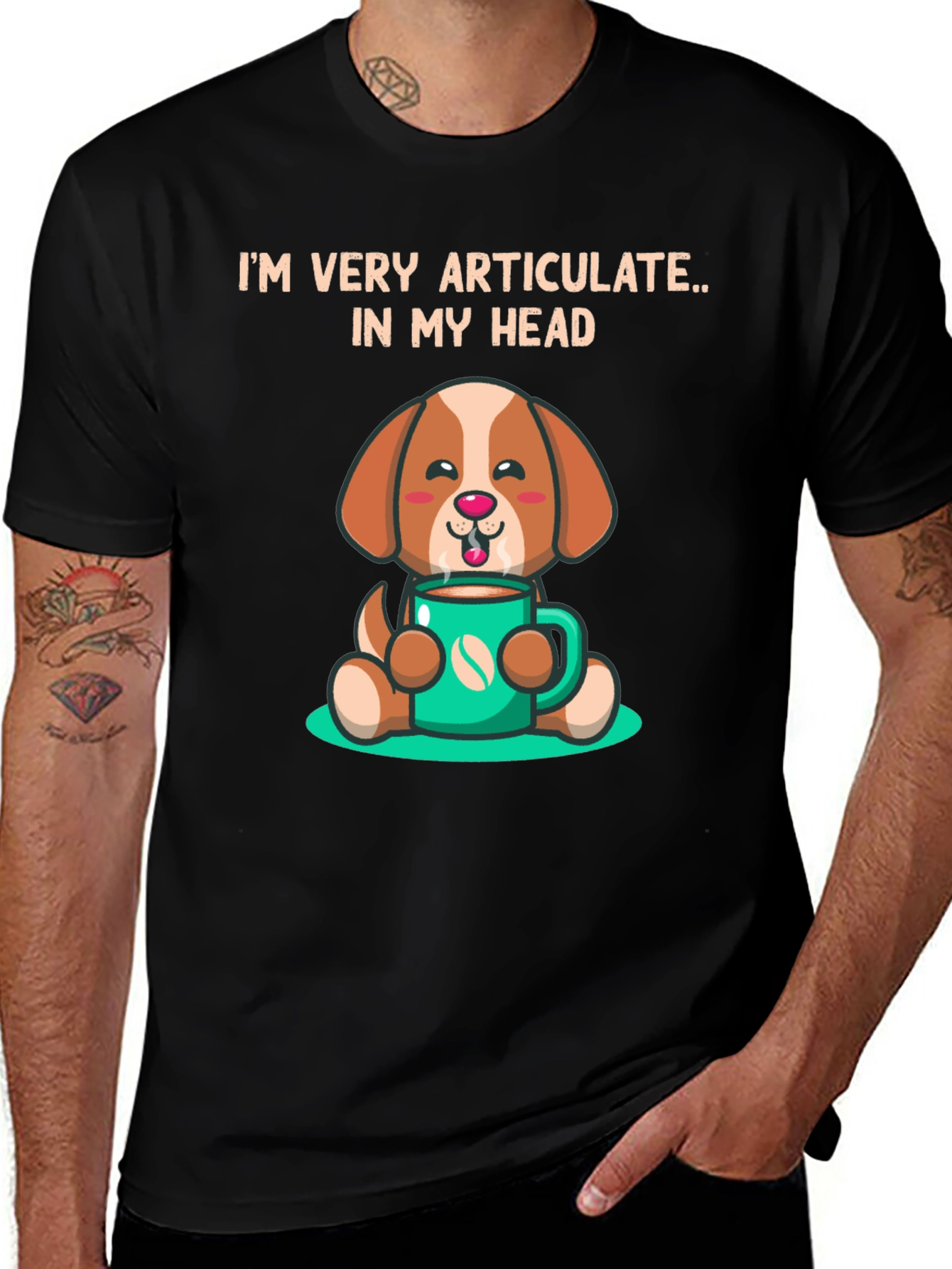 Variant 12 of Articulate Dog T-Shirt - Cute Puppy Design