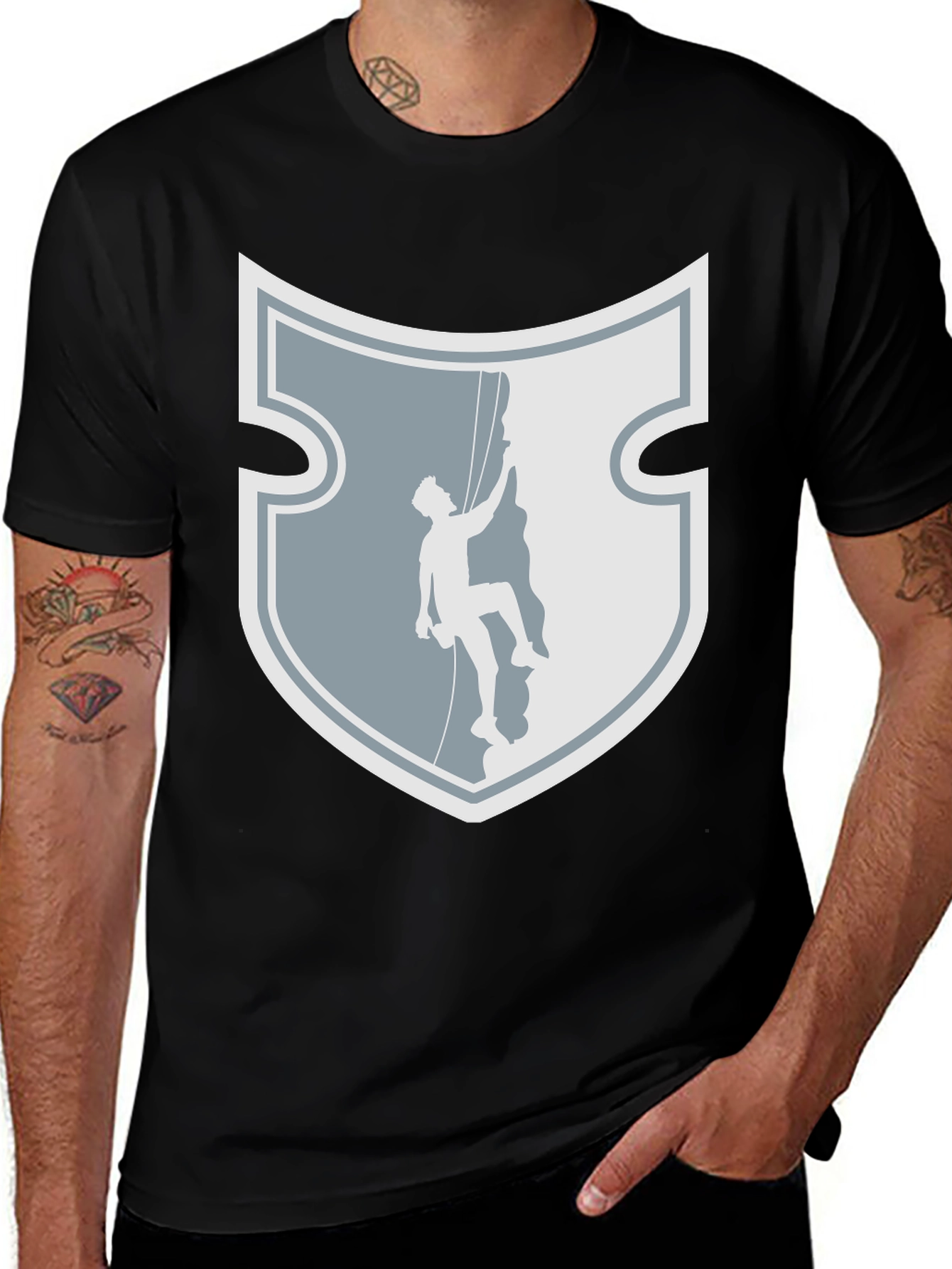 Variant 7 of Rock Climbing Shield Graphic Tee - Adventure Ready