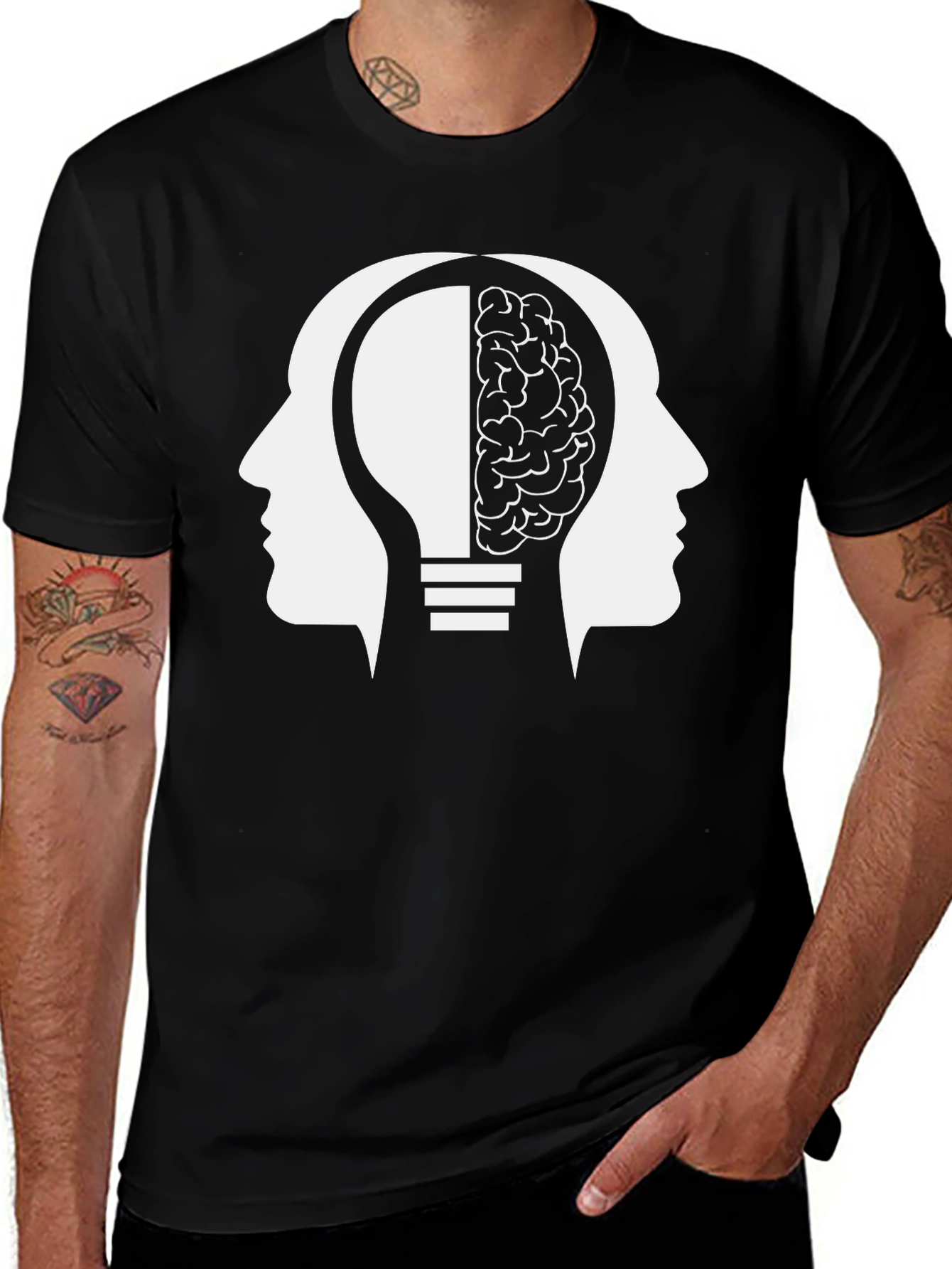 Variant 20 of Intellect T-Shirt - Brain & Mind Design