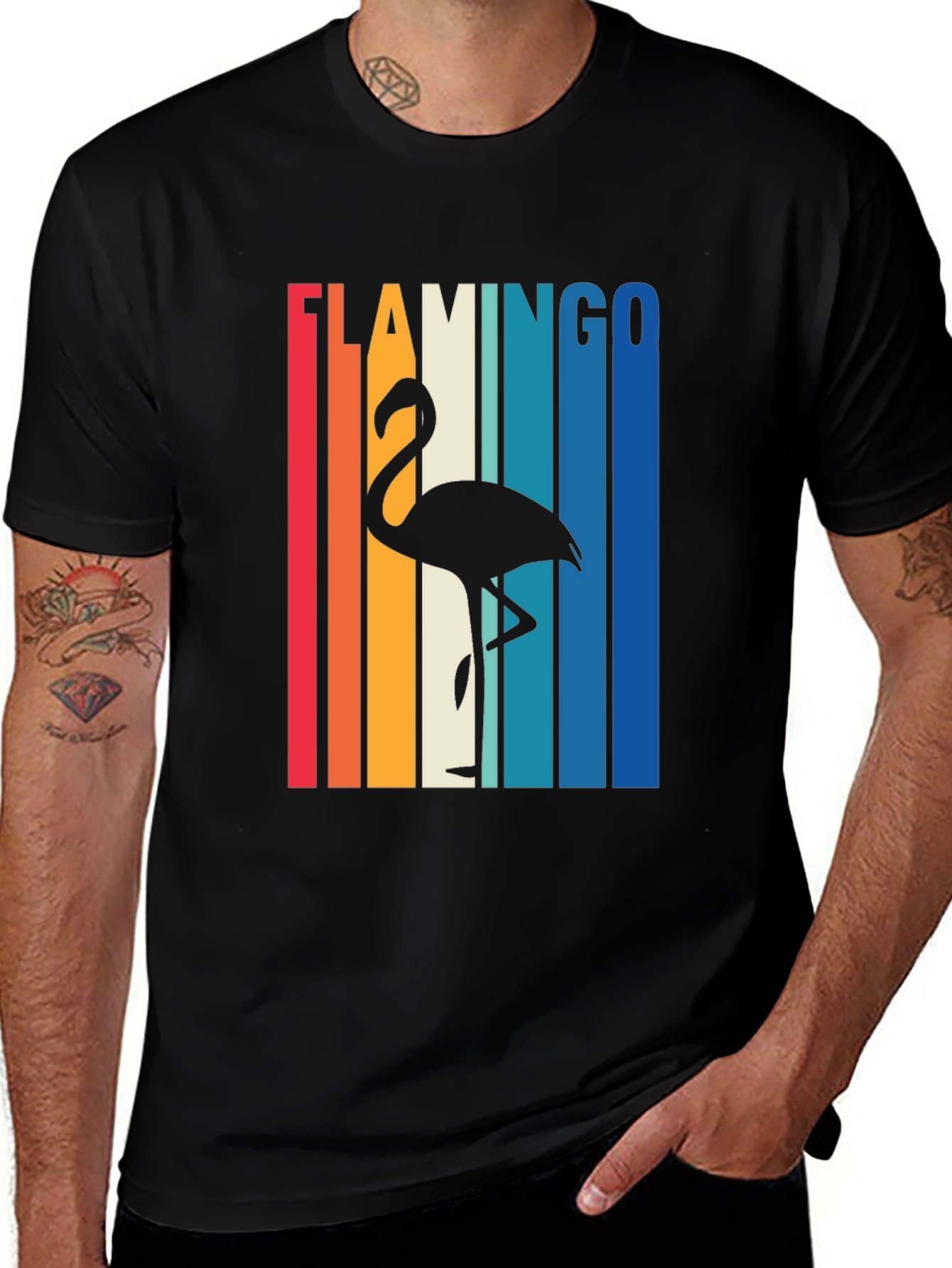 Variant 26 of Retro Flamingo Graphic Tee