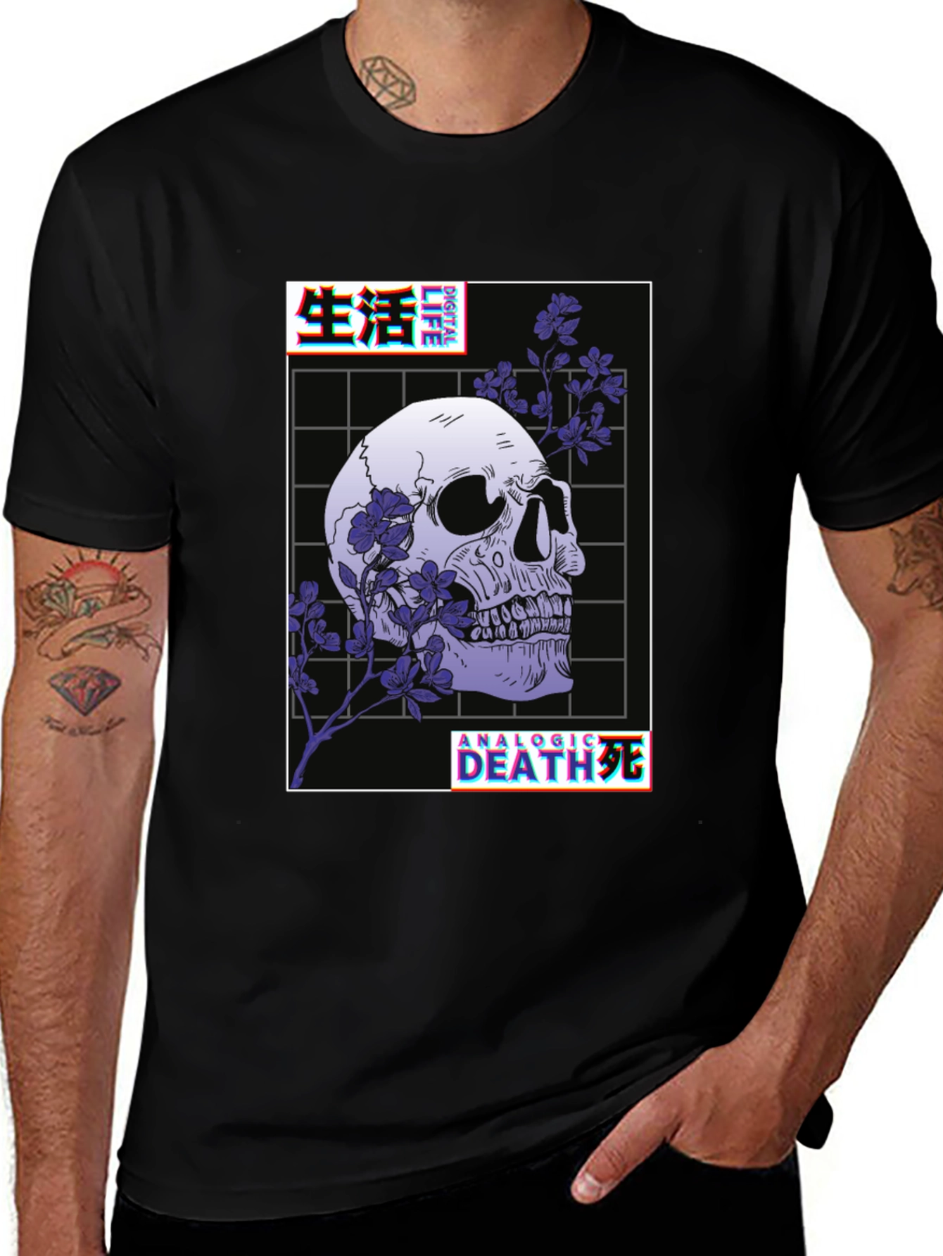 Variant 27 of Gothic Skull Graphic Tee - Analog Death