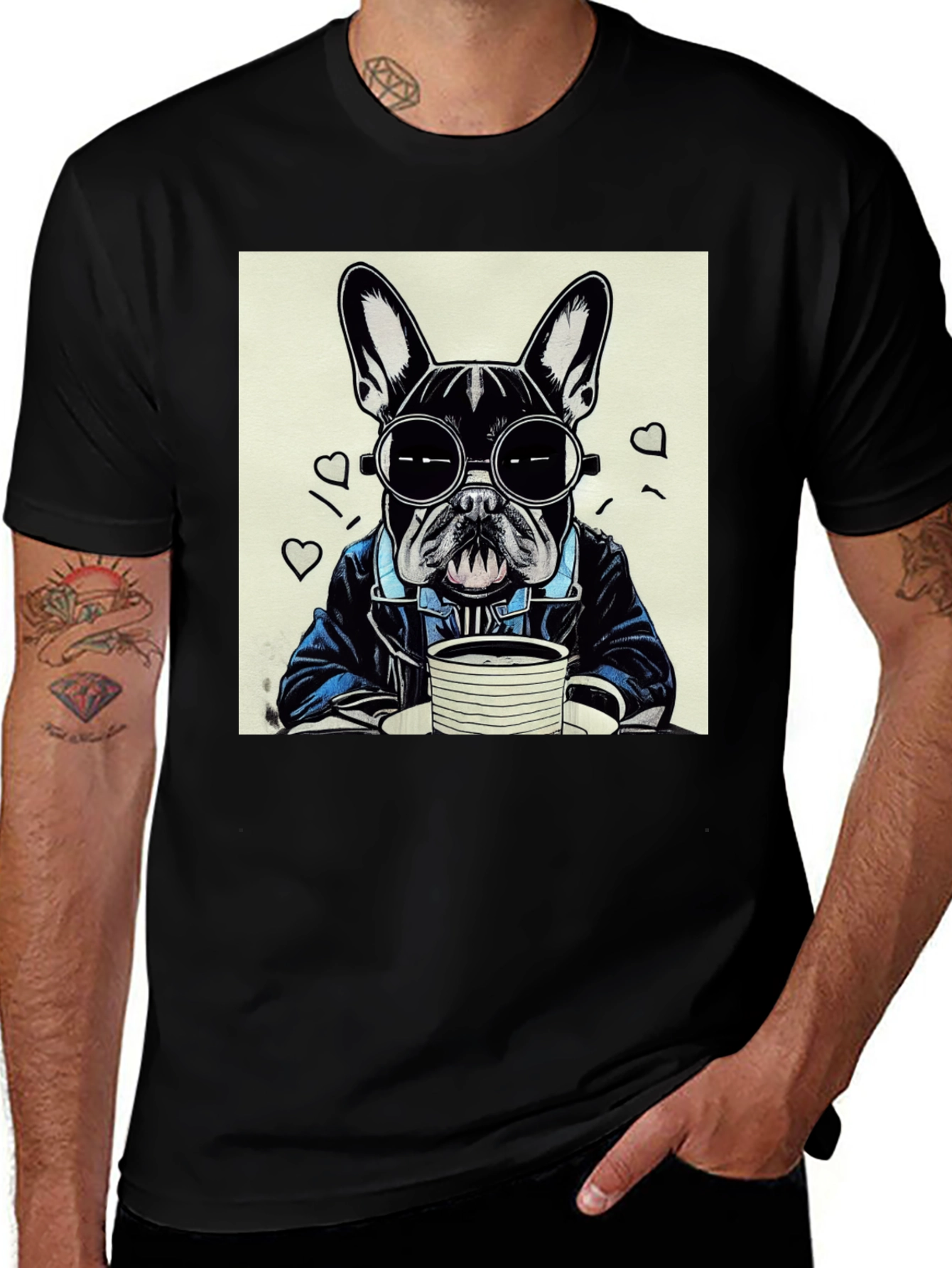 Variant 24 of Cool French Bulldog Graphic T-Shirt