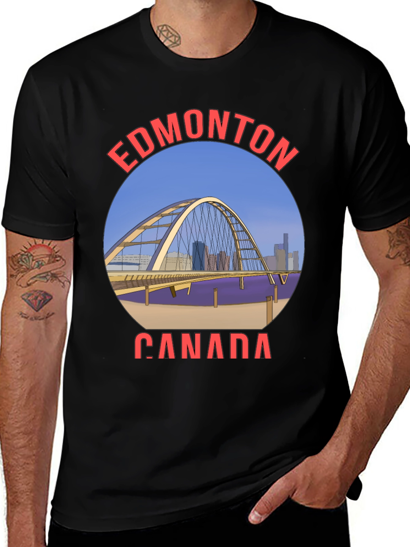 Edmonton Canada Bridge Graphic Tee