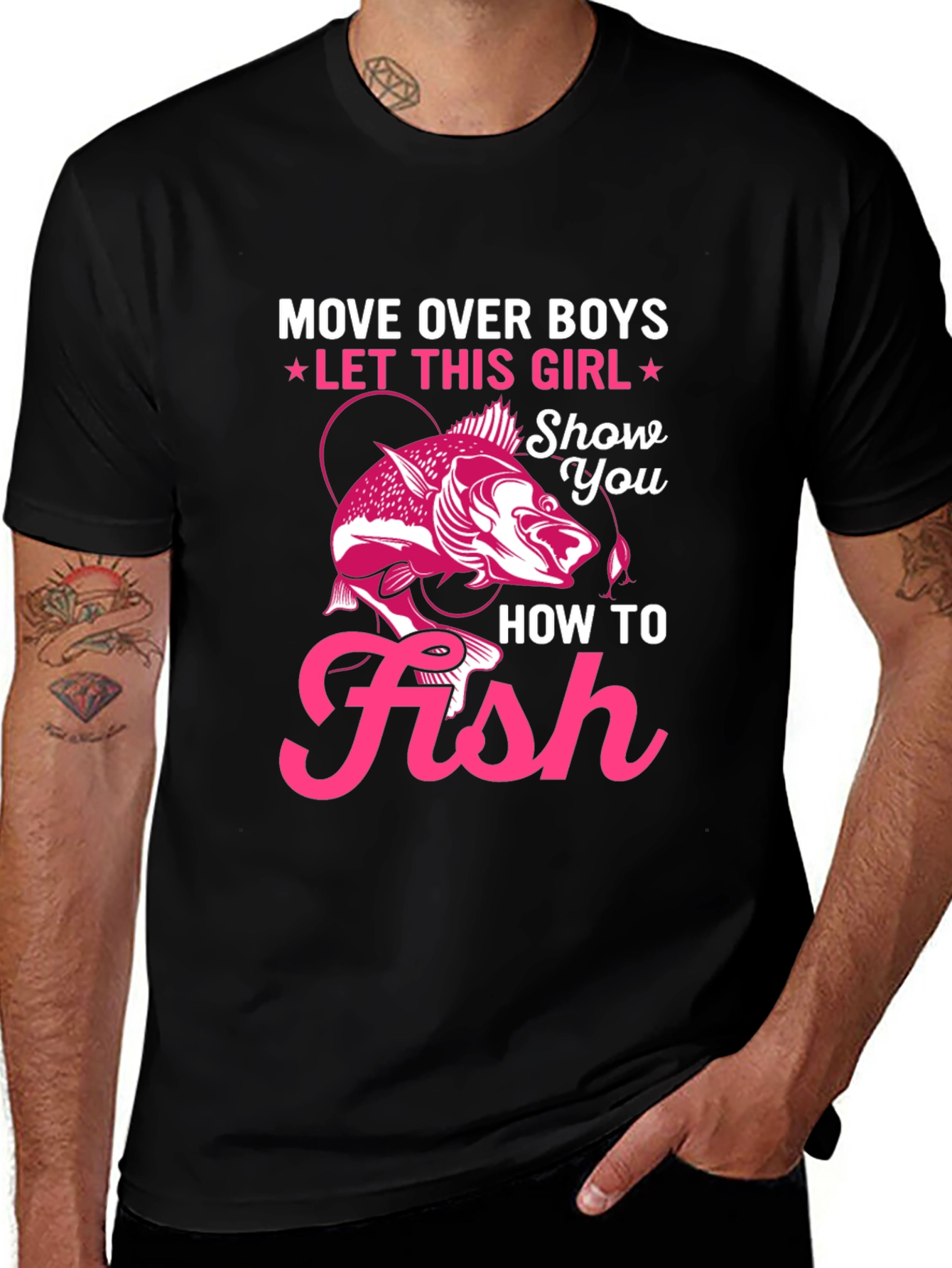 Variant 13 of Fishing Girl T-Shirt - Move Over Boys