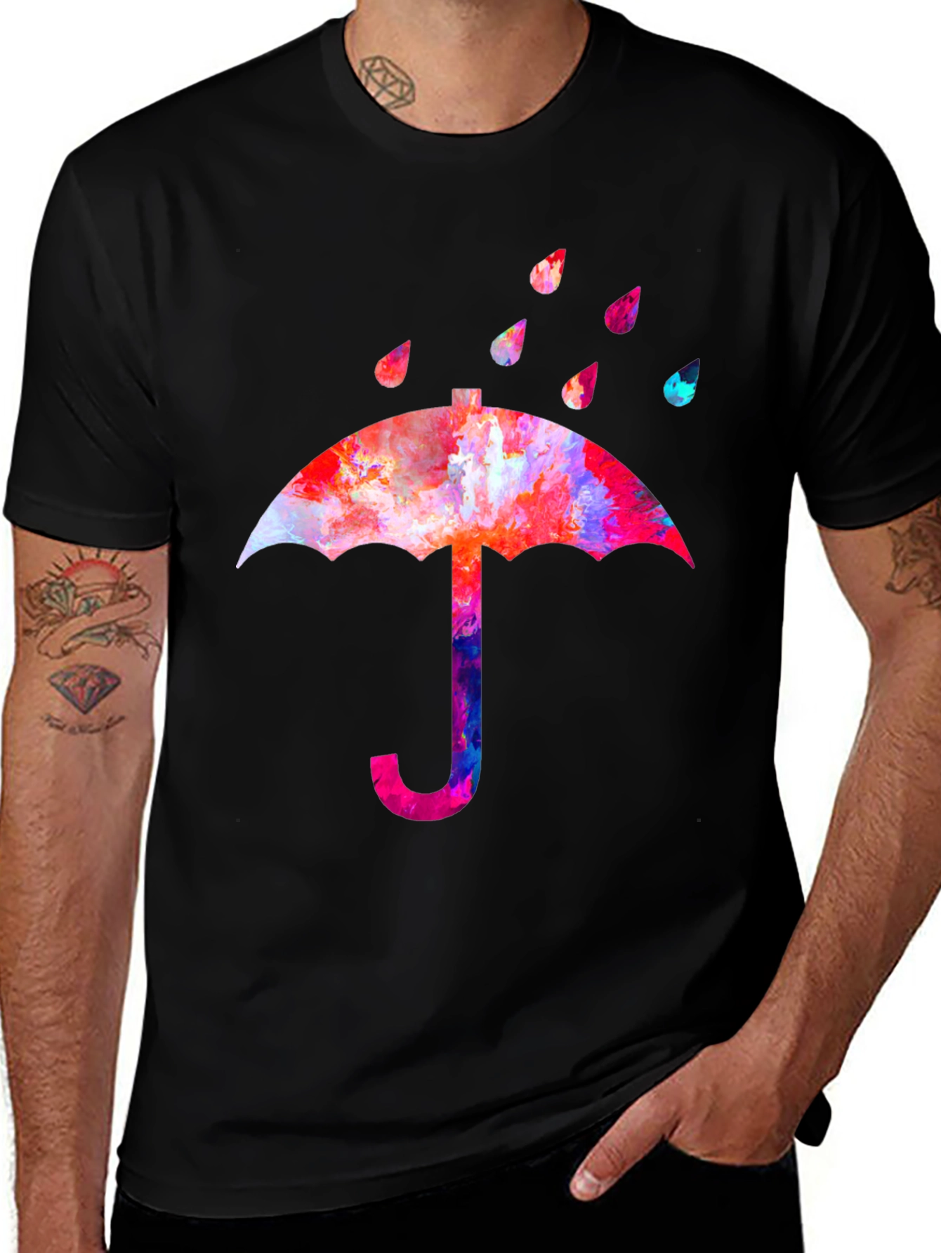 Variant 2 of Colorful Umbrella Graphic T-Shirt