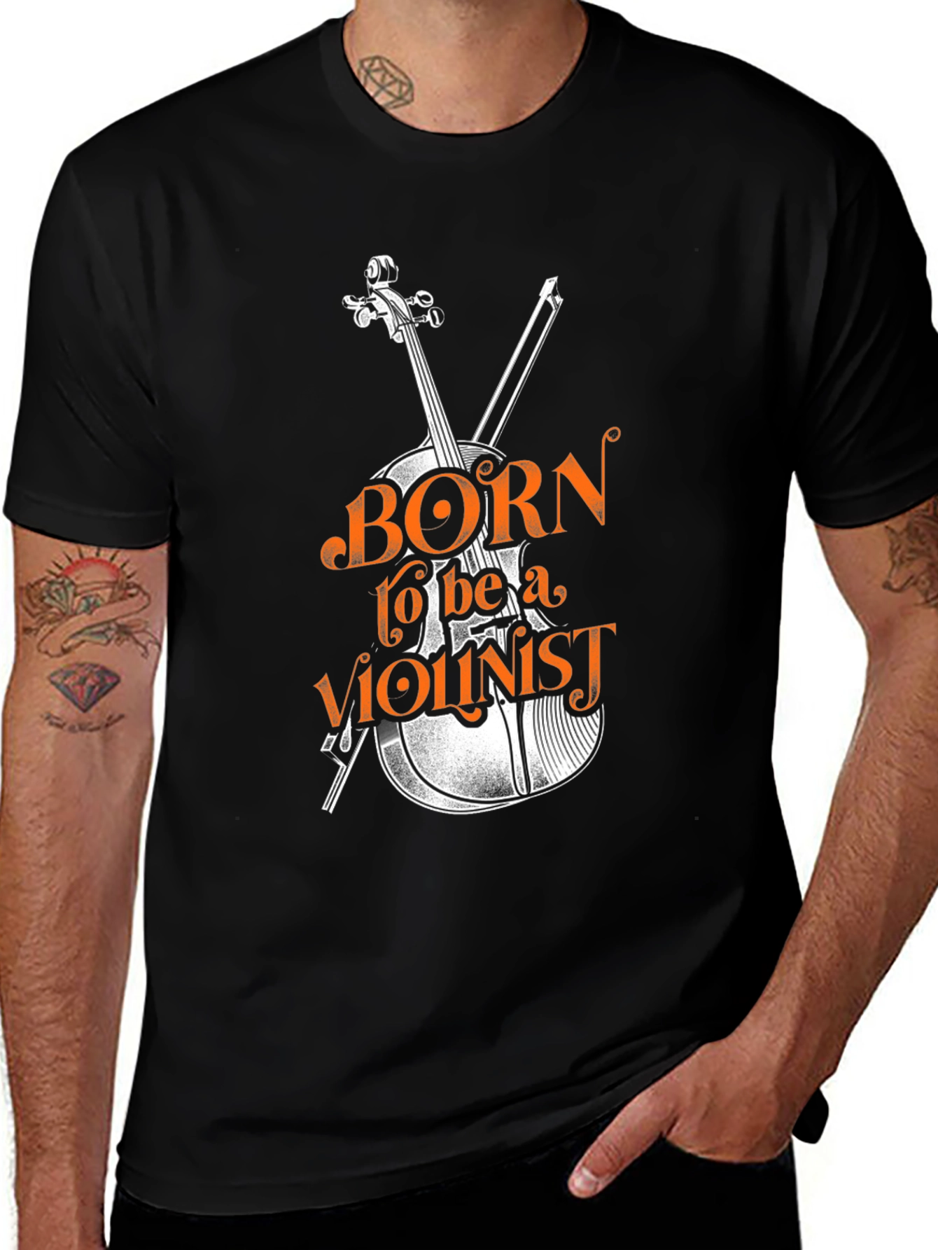 Variant 19 of Born To Be A Violinist Black T-Shirt
