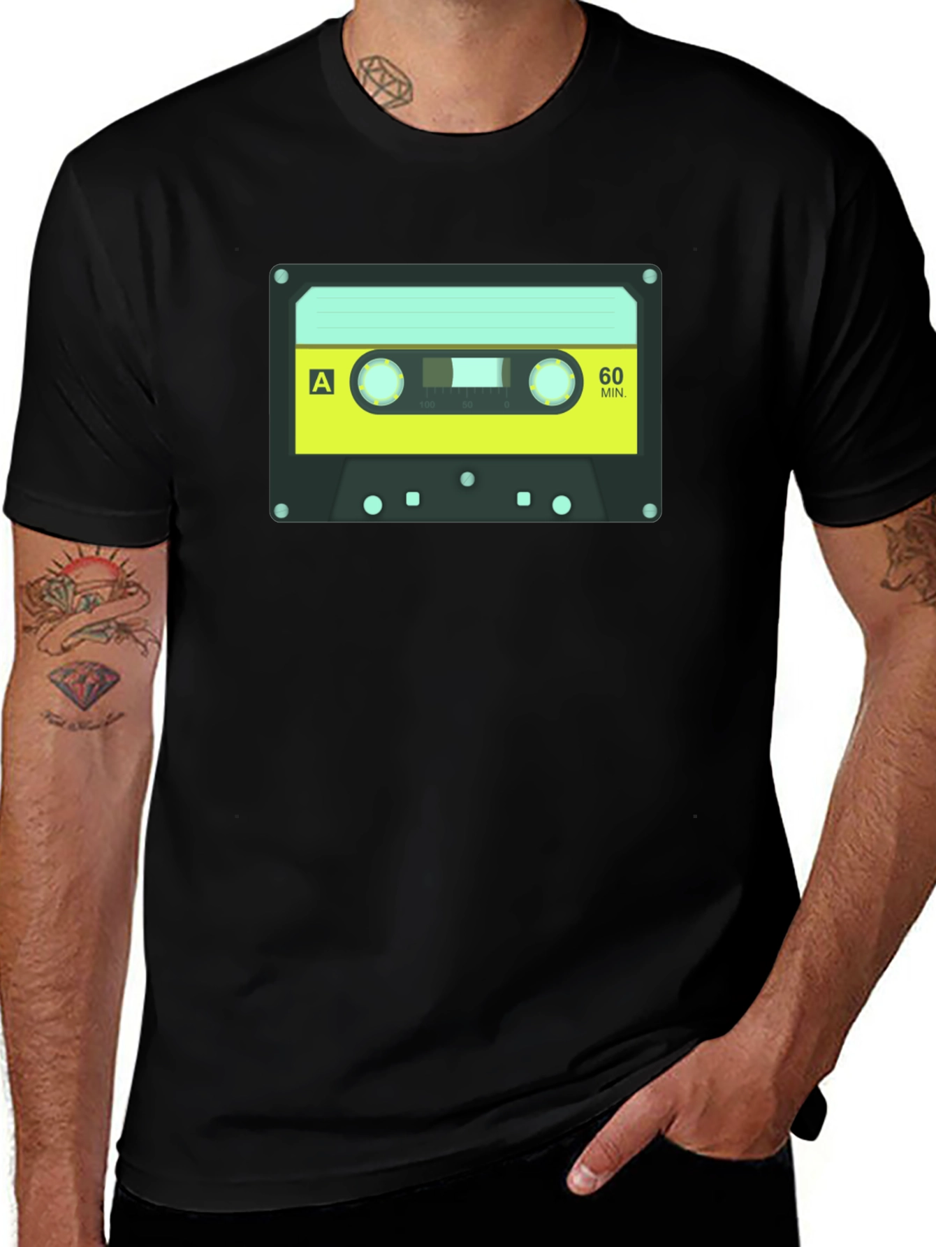 Variant 19 of Retro Cassette Tape Graphic T-Shirt