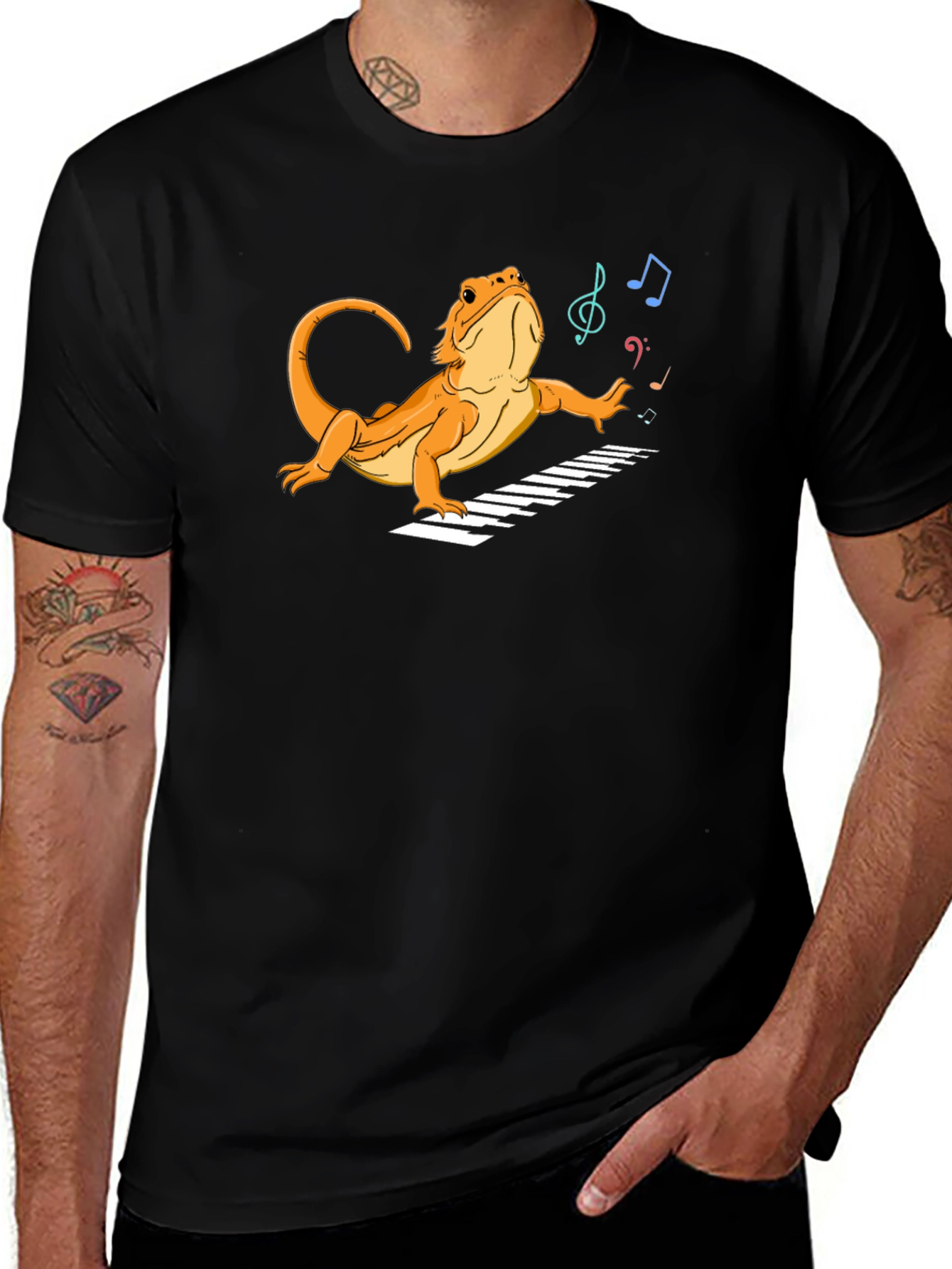 Variant 10 of Bearded Dragon Musician T-Shirt