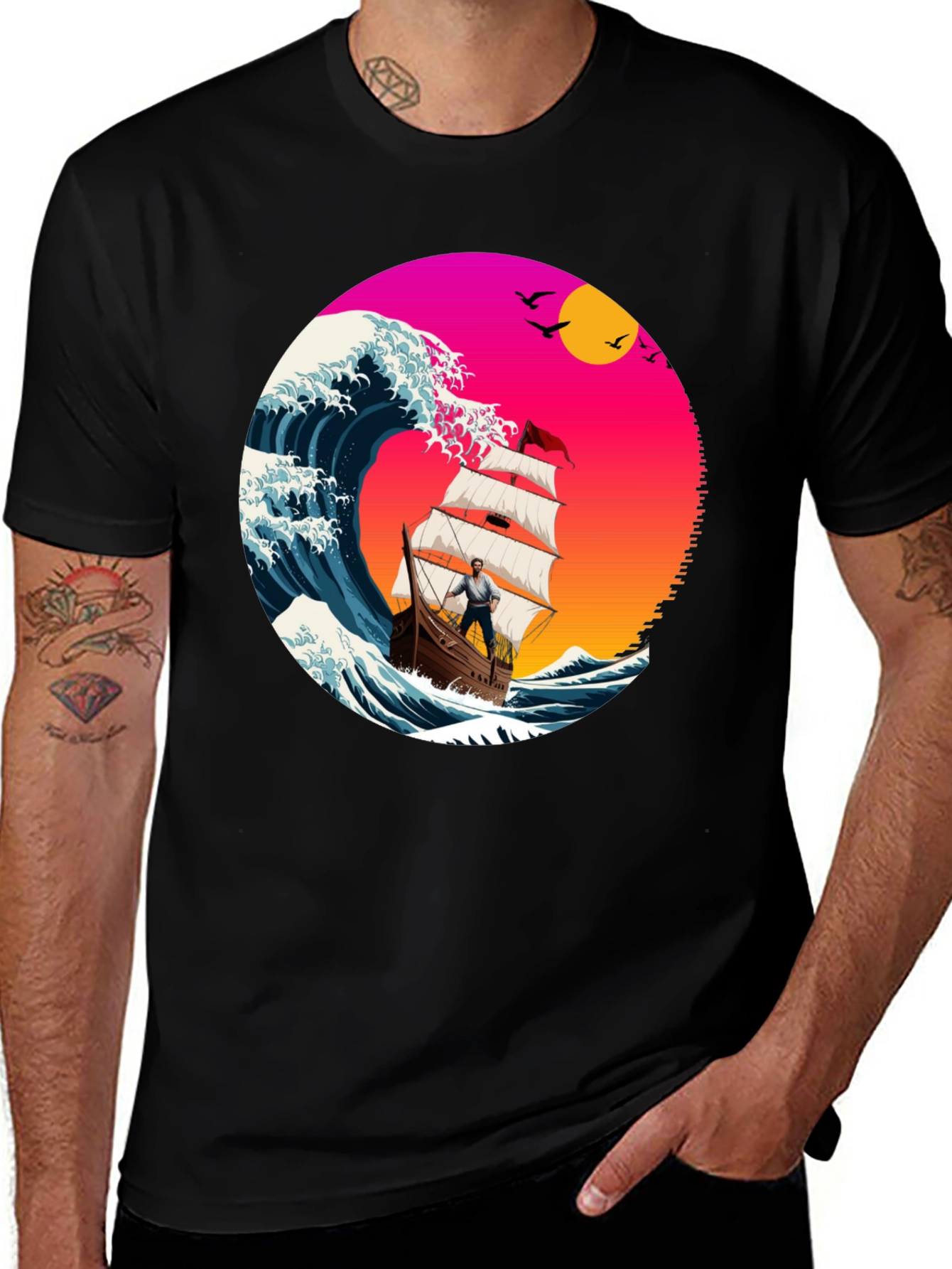 Variant 6 of Wave Rider Graphic Tee