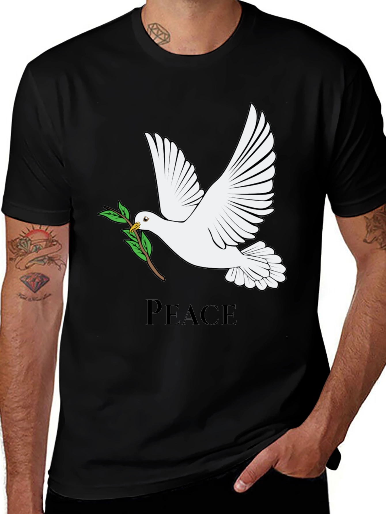 Variant 18 of Peace Dove Graphic Tee - Stylish & Comfortable
