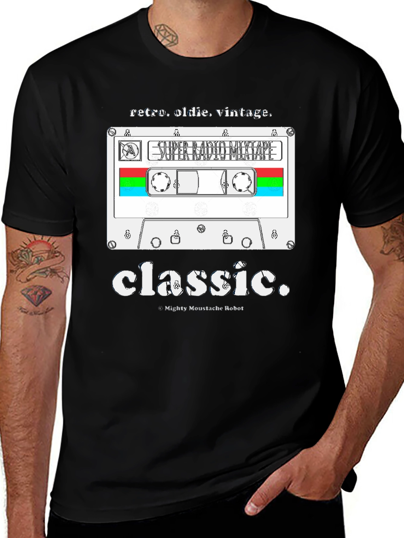 Variant 23 of Retro Radio Mixtape T-Shirt - Classic Design