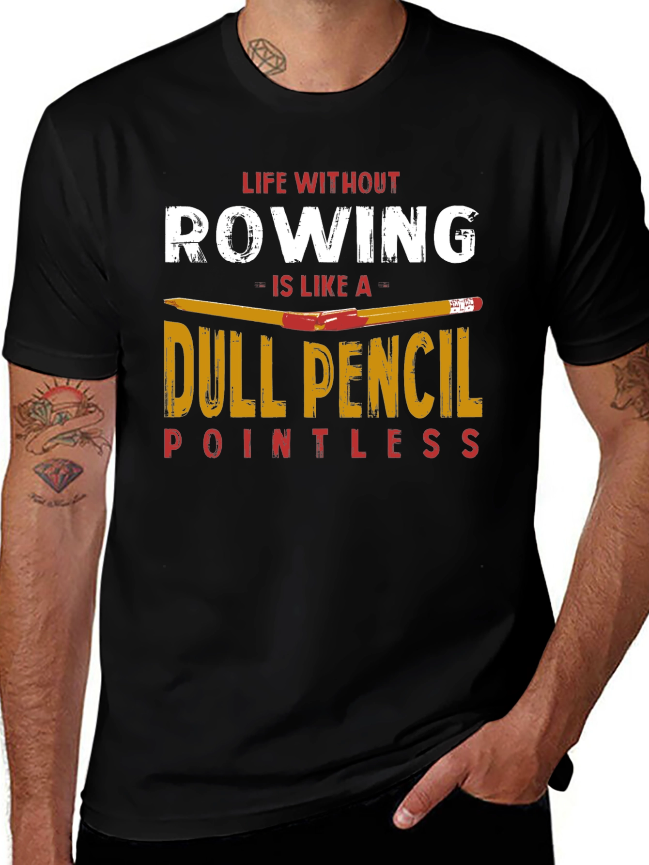Variant 29 of Rowing Dull Pencil Graphic T-Shirt