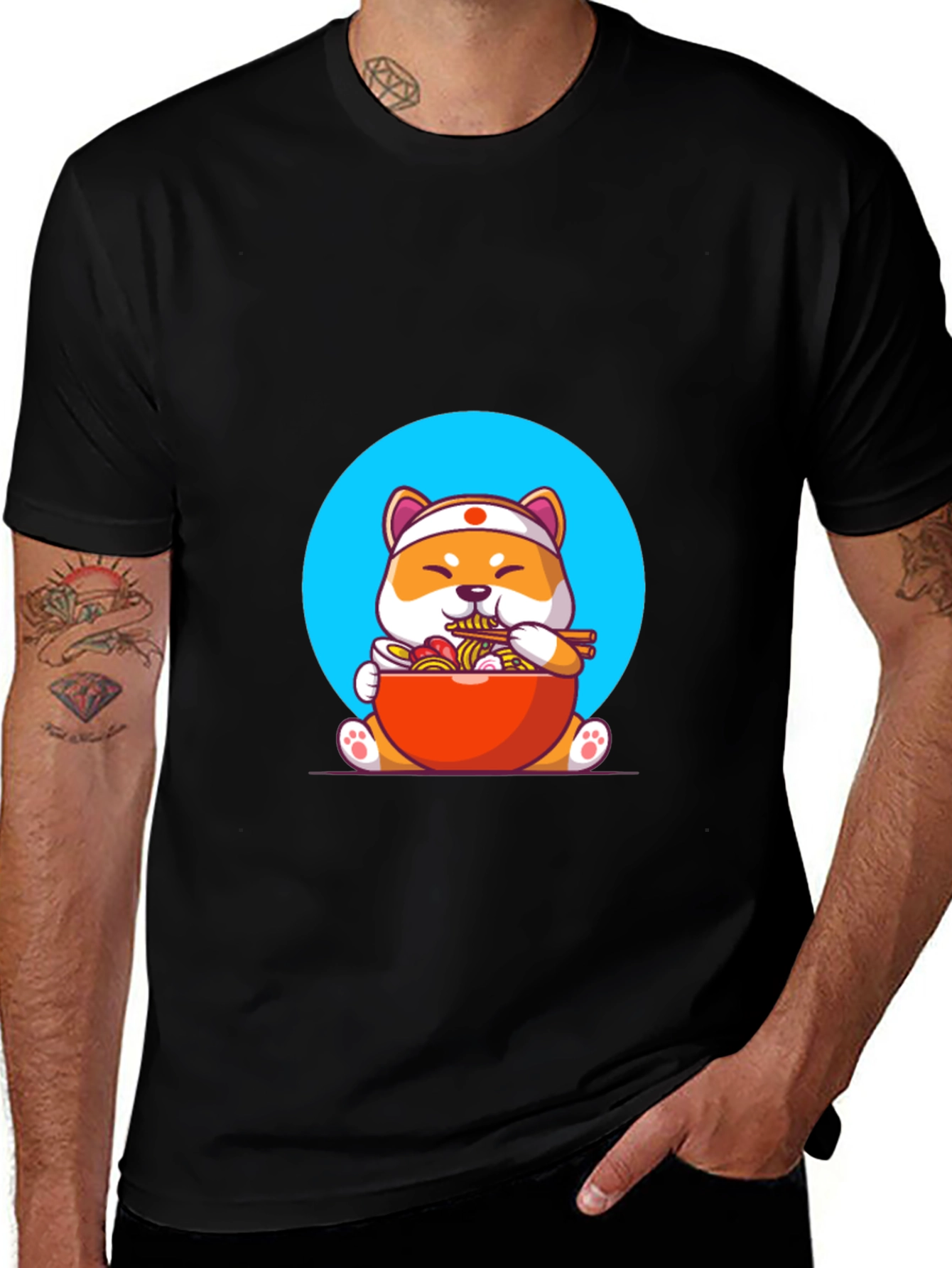 Variant 29 of Shiba Ramen T-Shirt - Cute Dog Noodles Tee